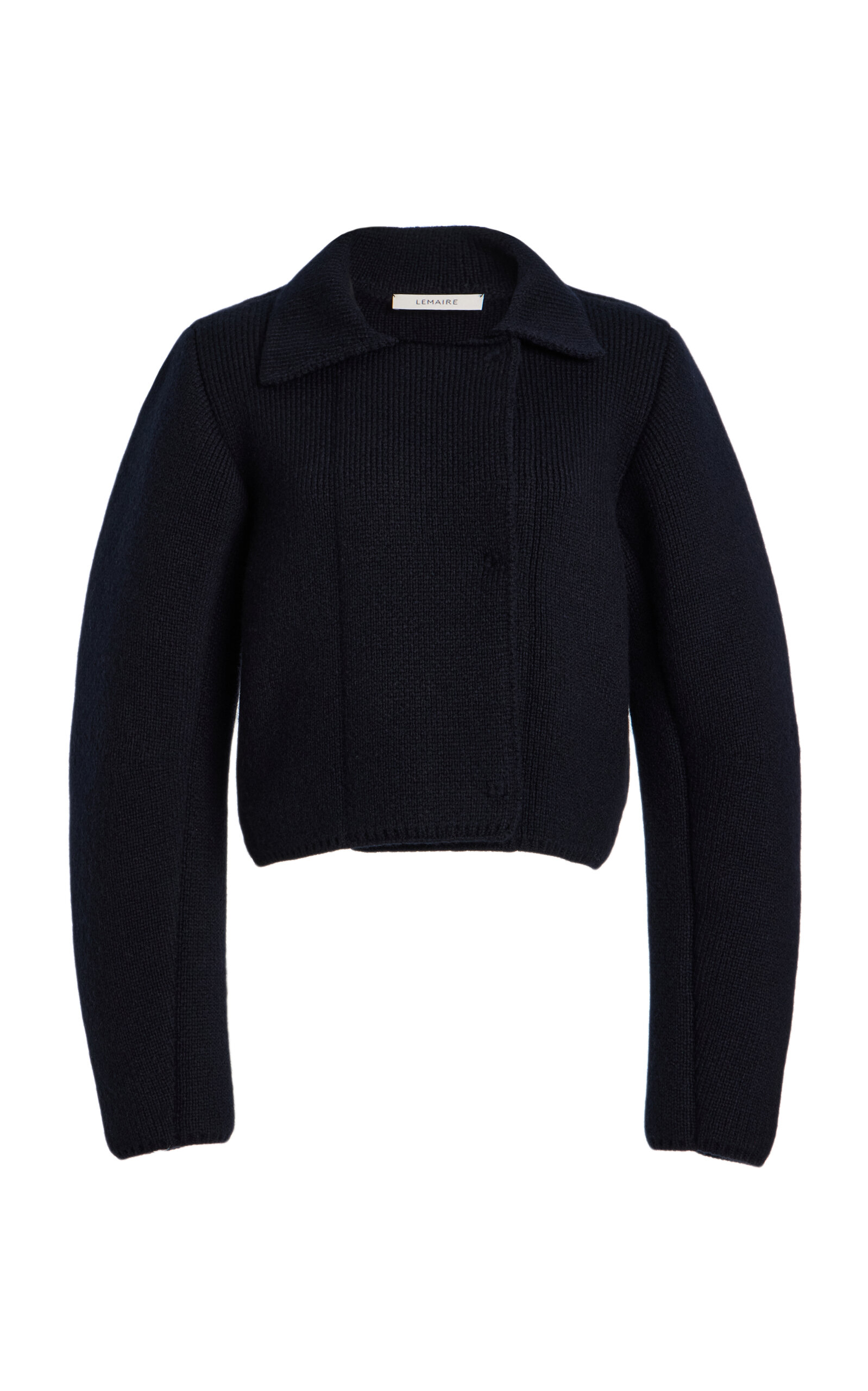 Lemaire Felted Wool-Blend Blouson Top - Navy