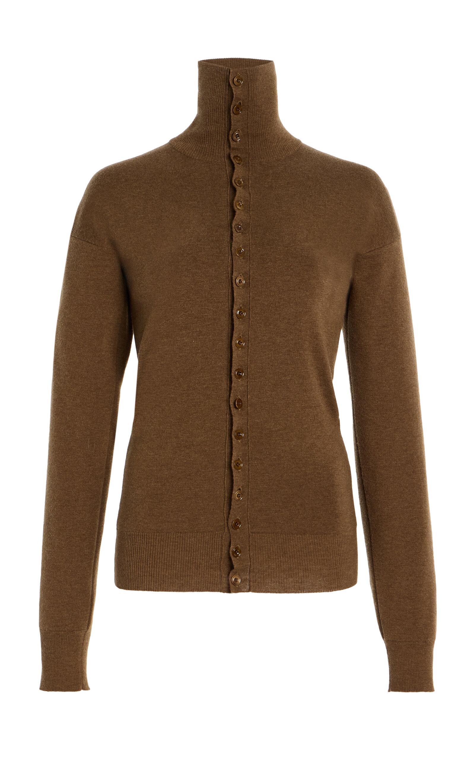Lemaire Wool Cardigan In Brown