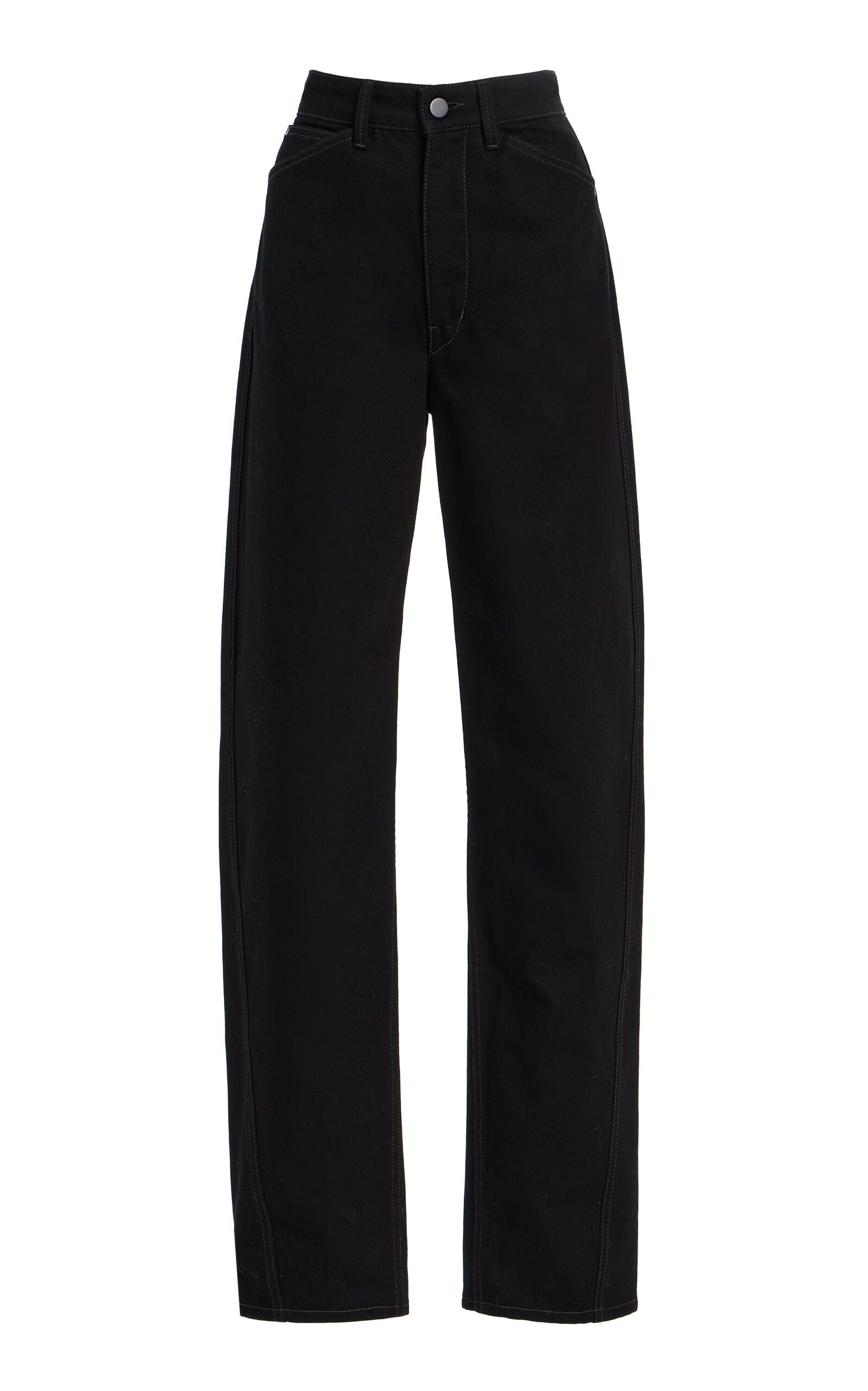 Lemaire Twisted Cotton Pants In Black