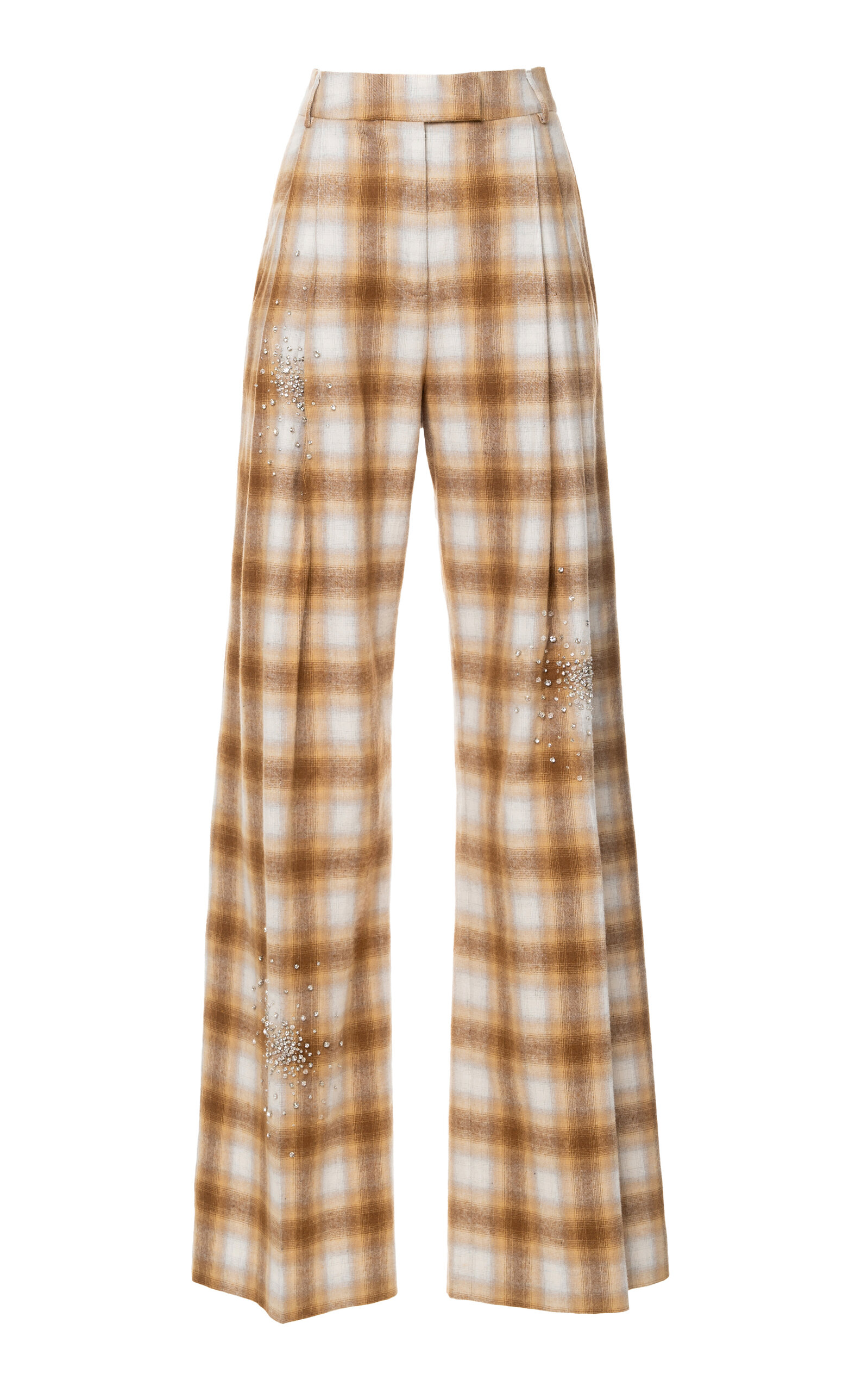 DES_PHEMMES Boyfriend Pant In Embroidered Tartan