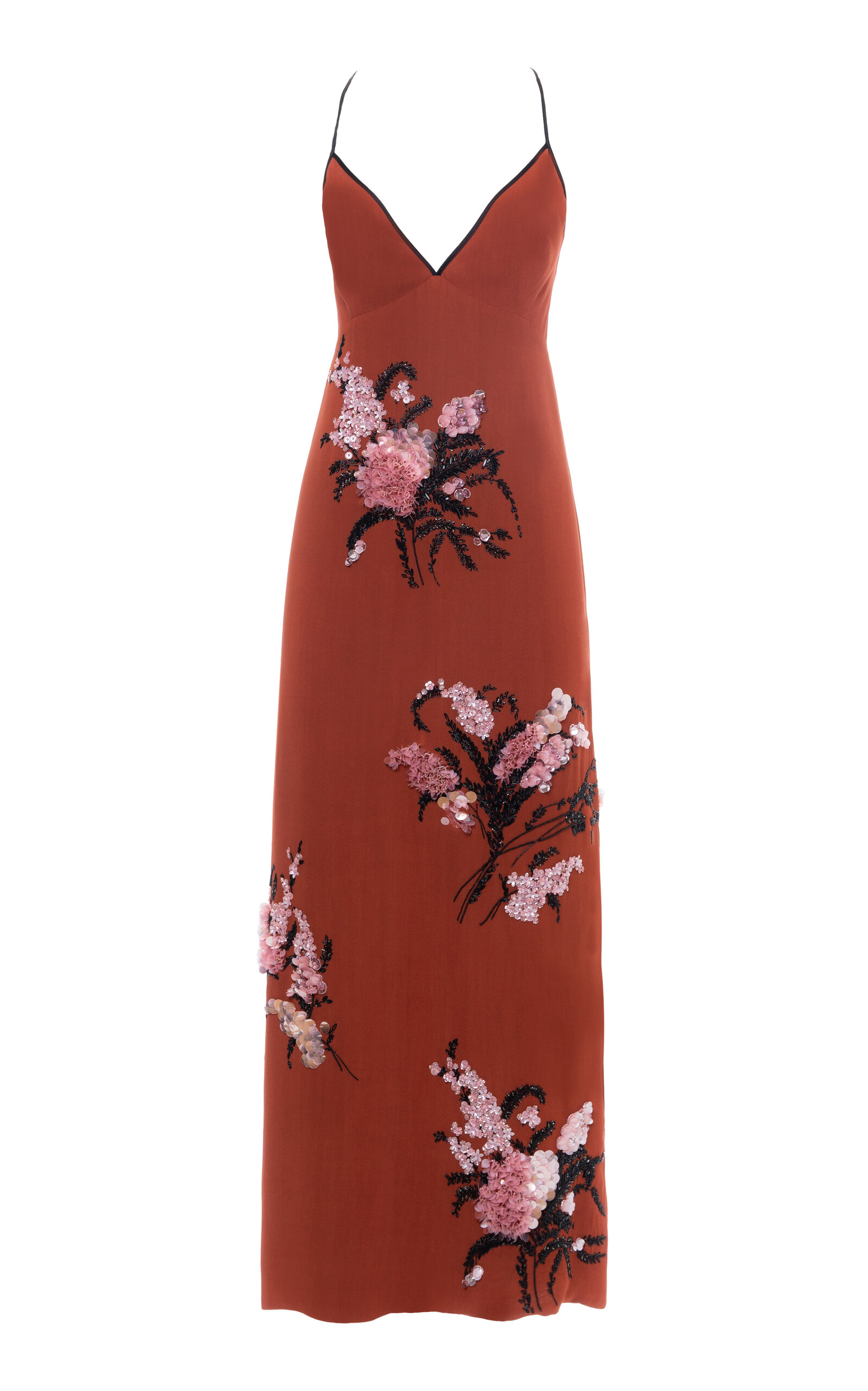 DES_PHEMMES Floral Embroidered Slip Dress