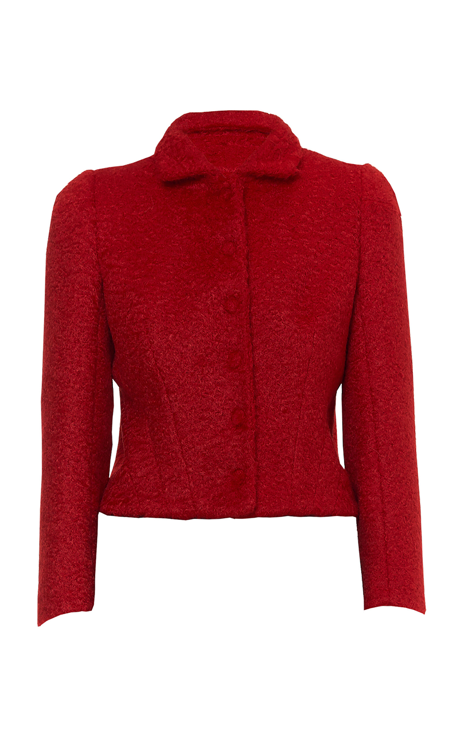 DES_PHEMMES Boxy Woolcloth Fitted Jacket