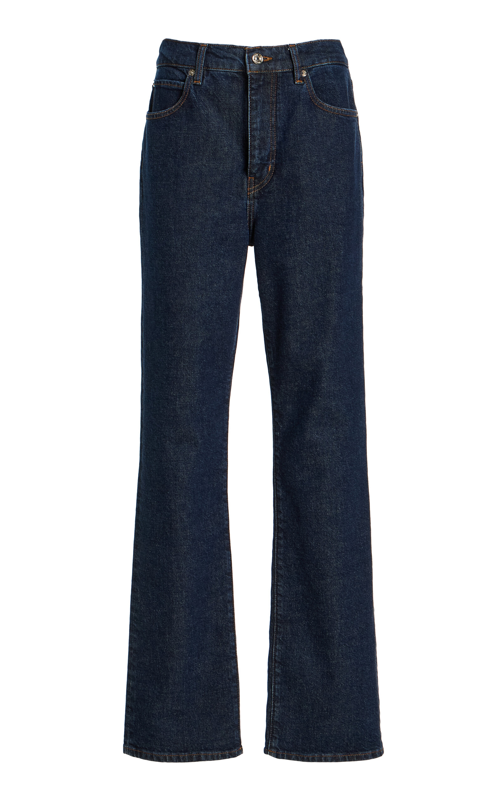 Frame The Ruler Mid-rise Straight-leg Jeans In Blue
