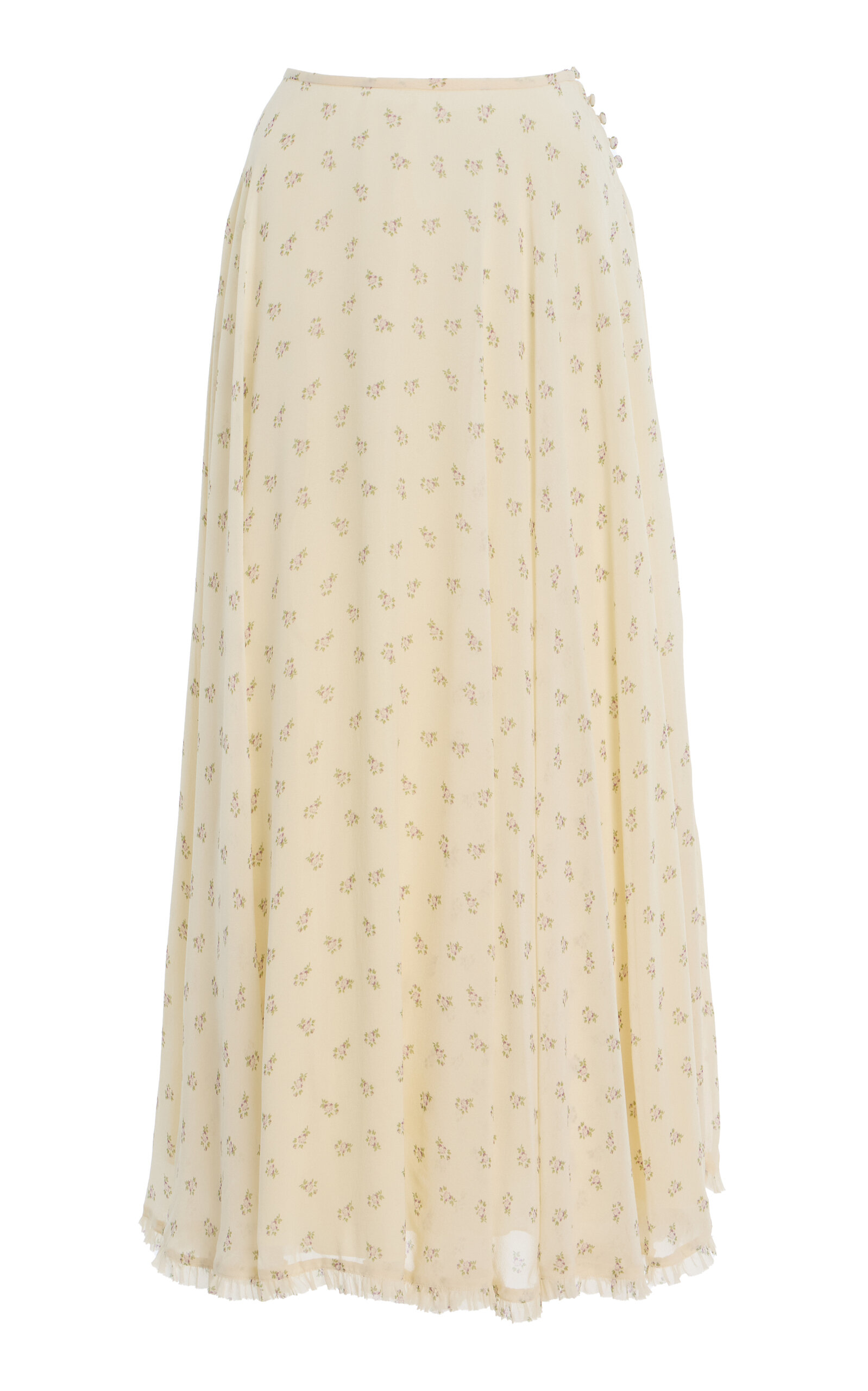 Mirror Palais Floral-Print Silk Maxi Skirt