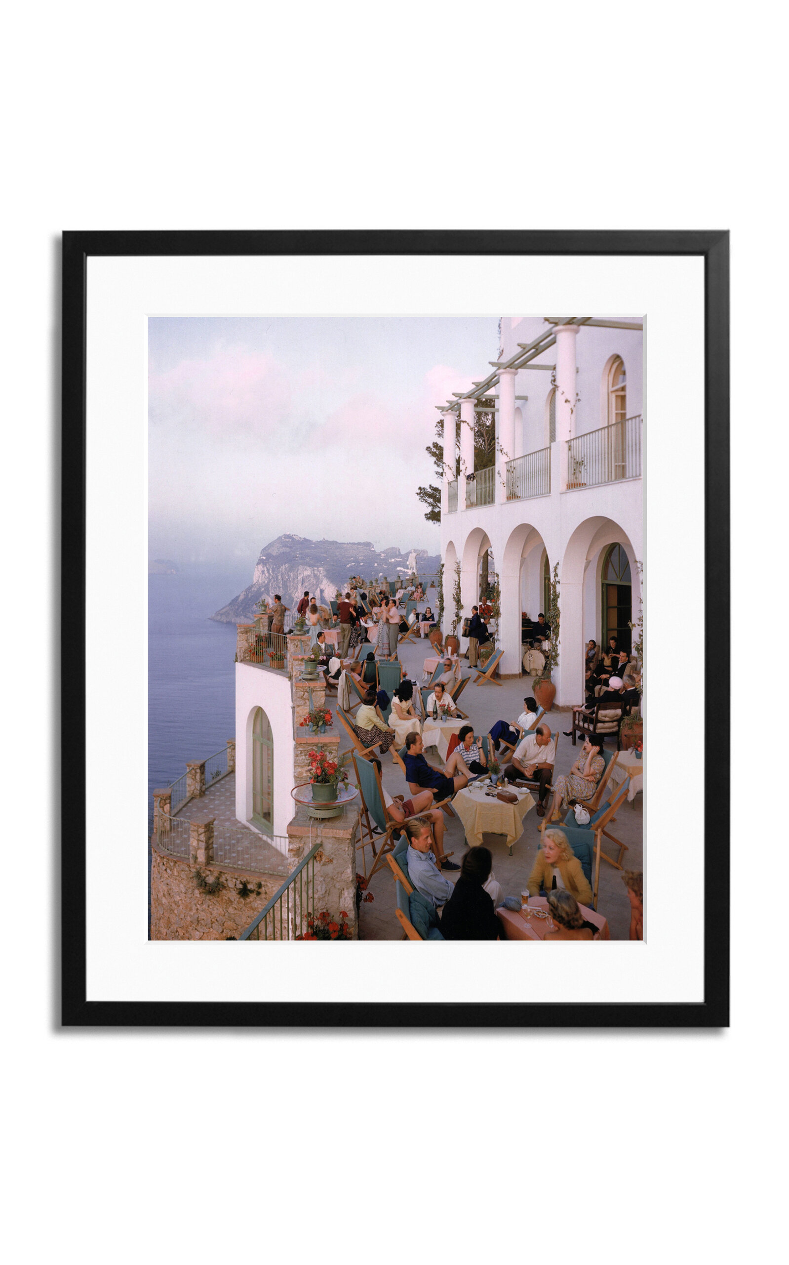 Sonic Editions Exclusive Capri Cafe Medium Framed Photography Print - Black
