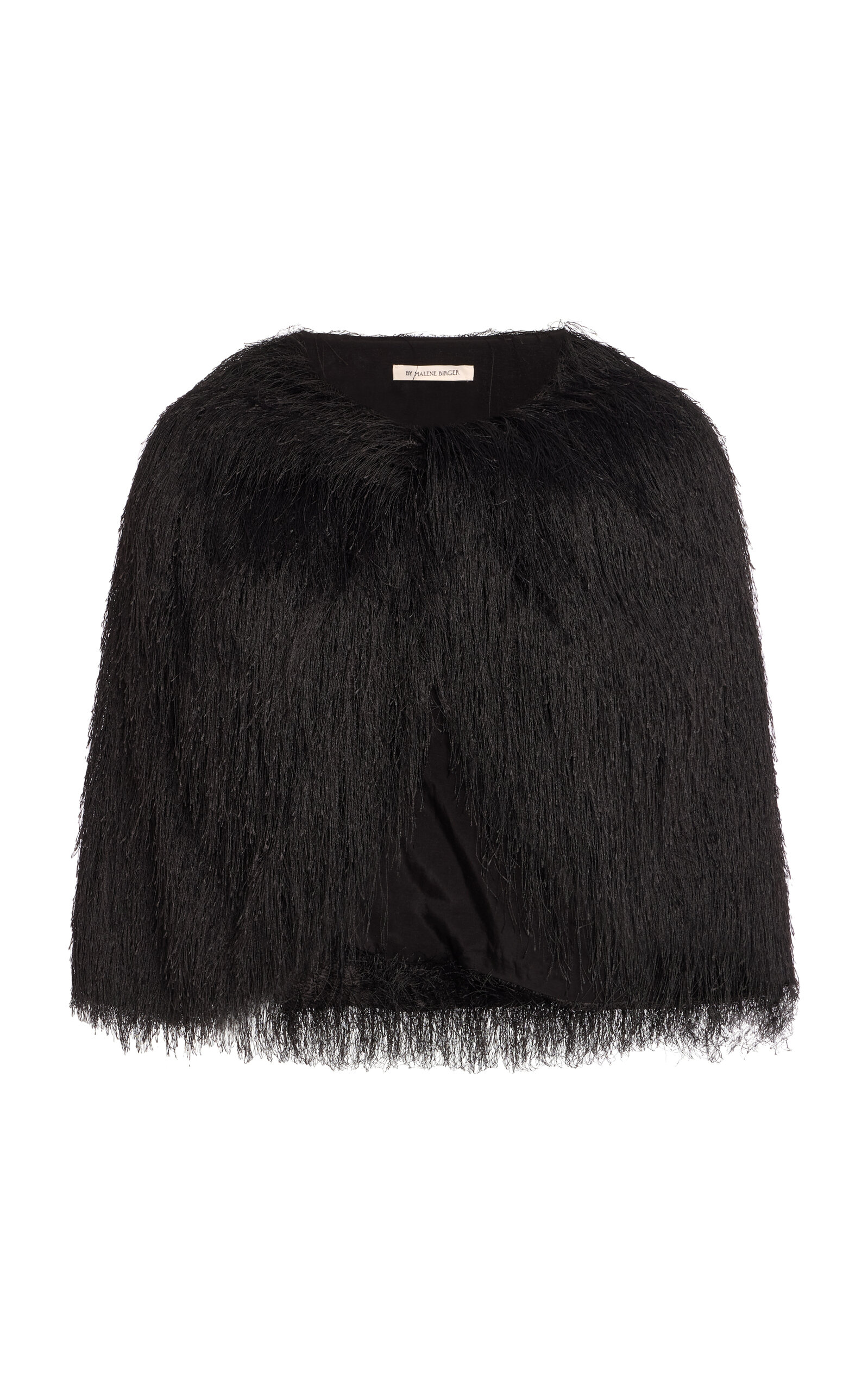 By Malene Birger Pinla Fringed Cape - Black - OS