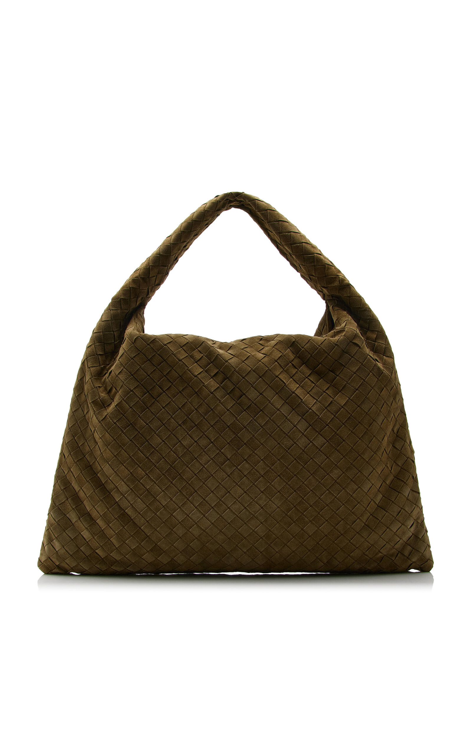 Bottega Veneta Large Hop Intrecciato Suede Bag