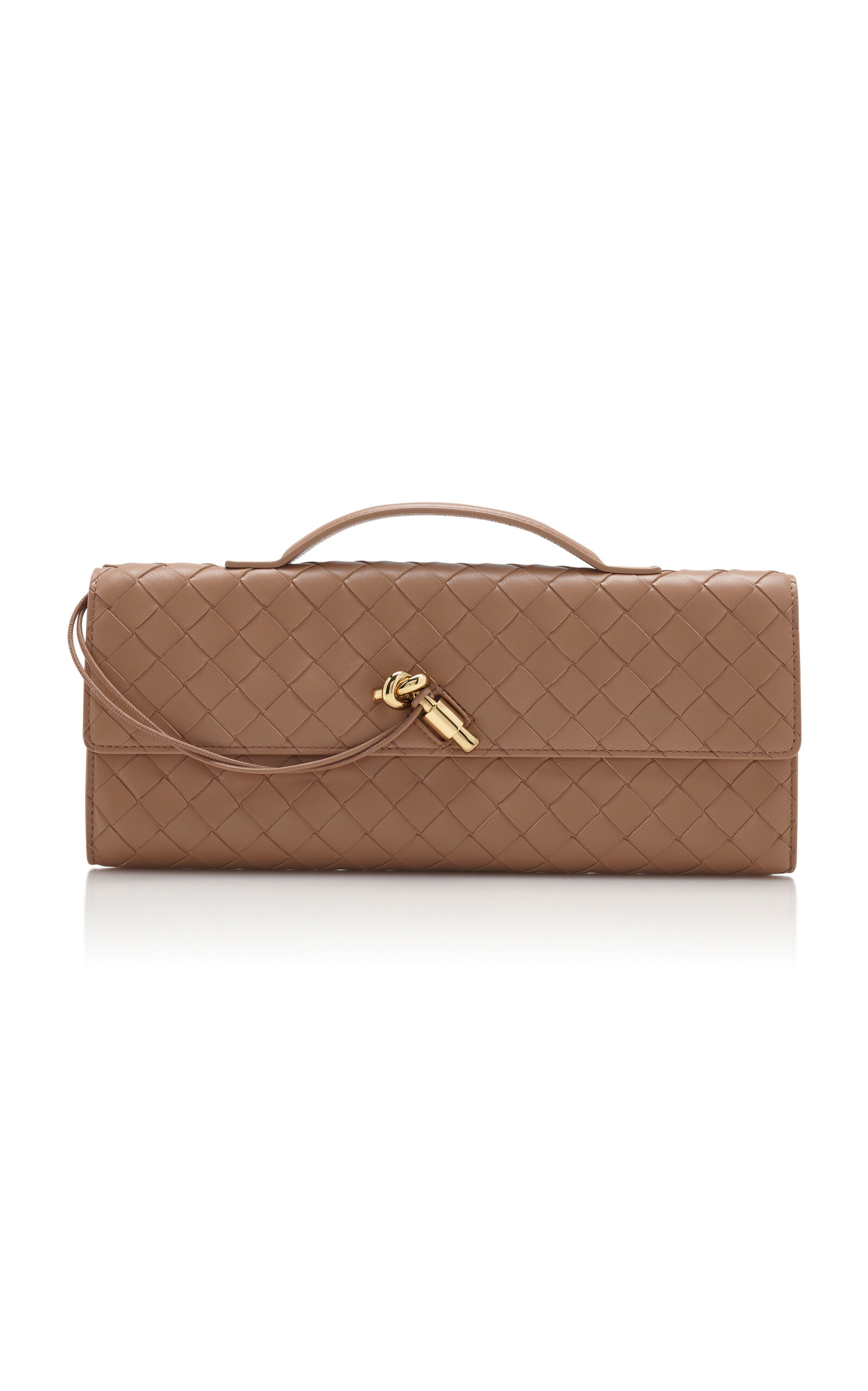 Bottega Veneta Andiamo Intrecciato Leather Clutch