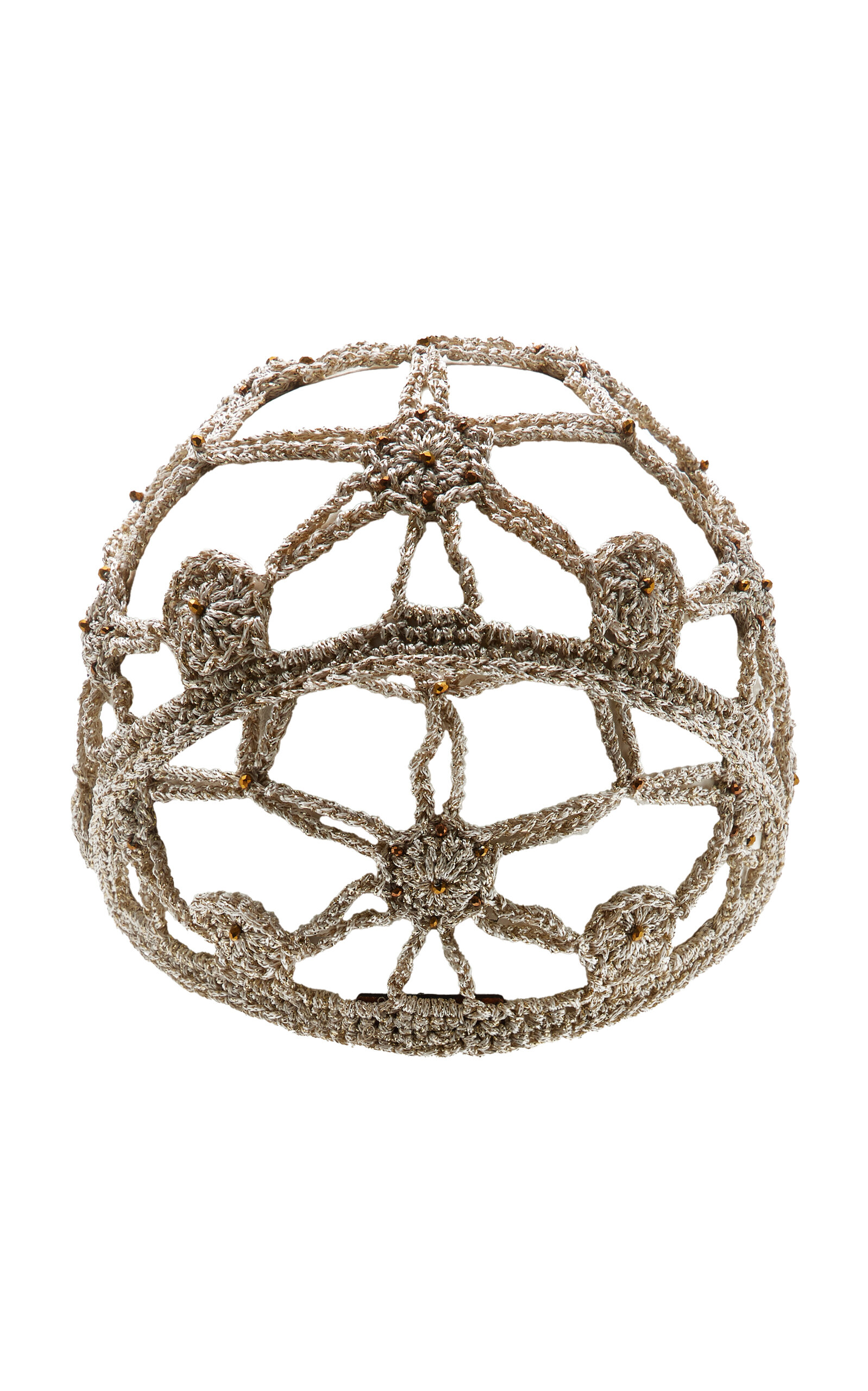 PARDOhats Exclusive Riviera Blanca Rizos de Oro Crocheted Cap - White - OS