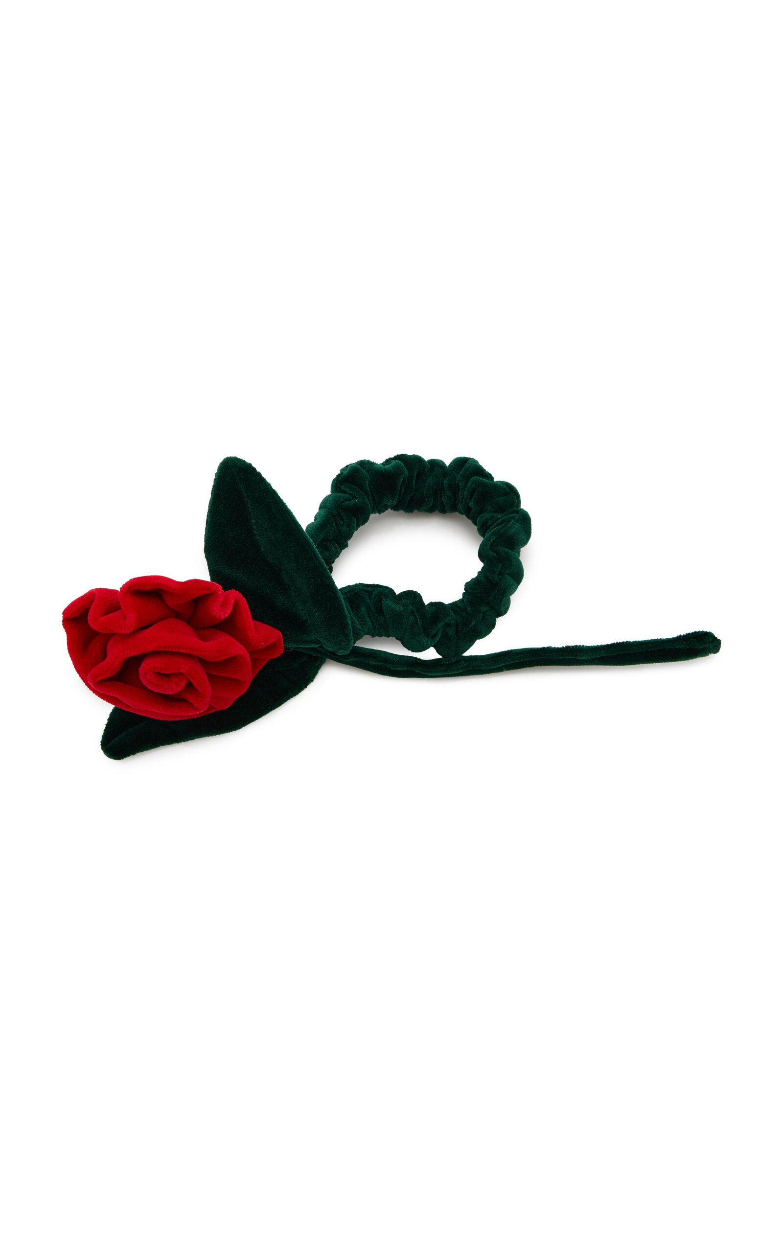 PARDOhats Exclusive Riviera Rocío Cotton Velvet Scrunchie - Red - OS - Women's Accessories