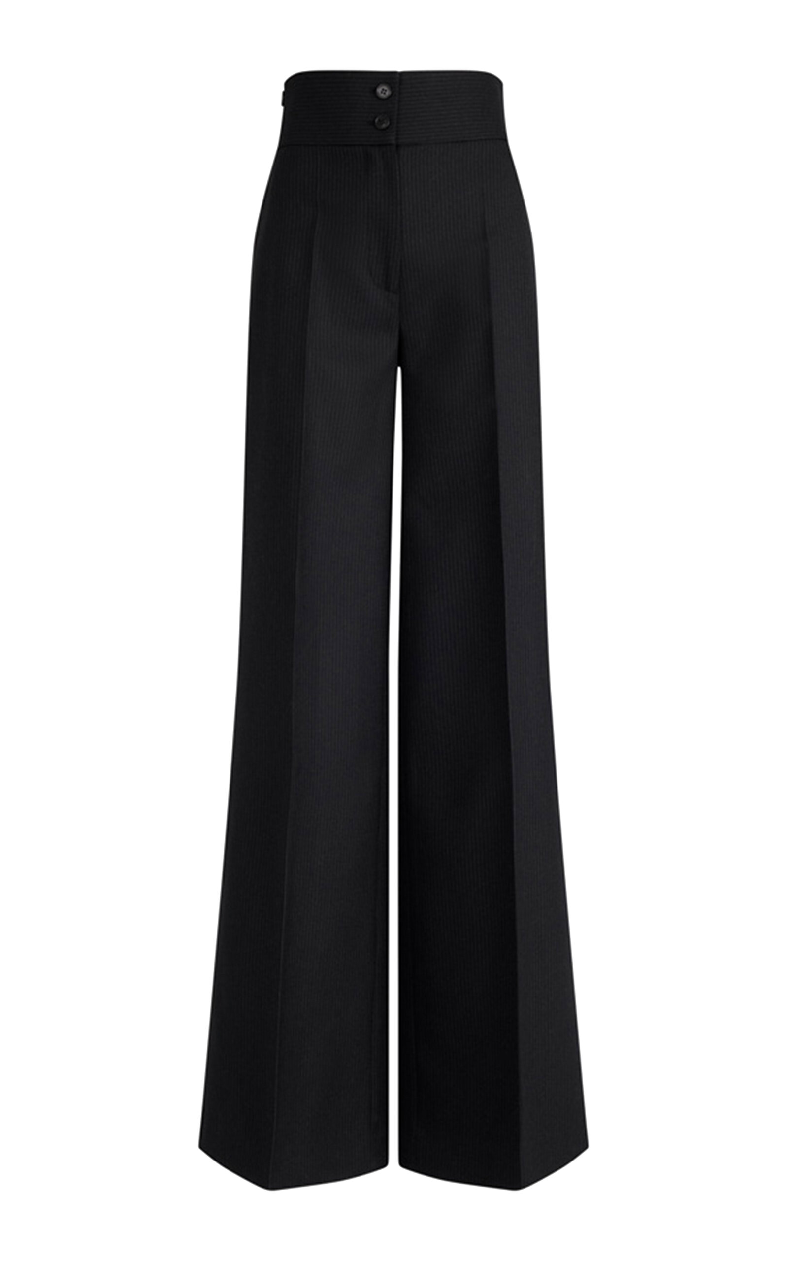 Altuzarra Rudy High-rise Wool-blend Flared Pant In Black,white