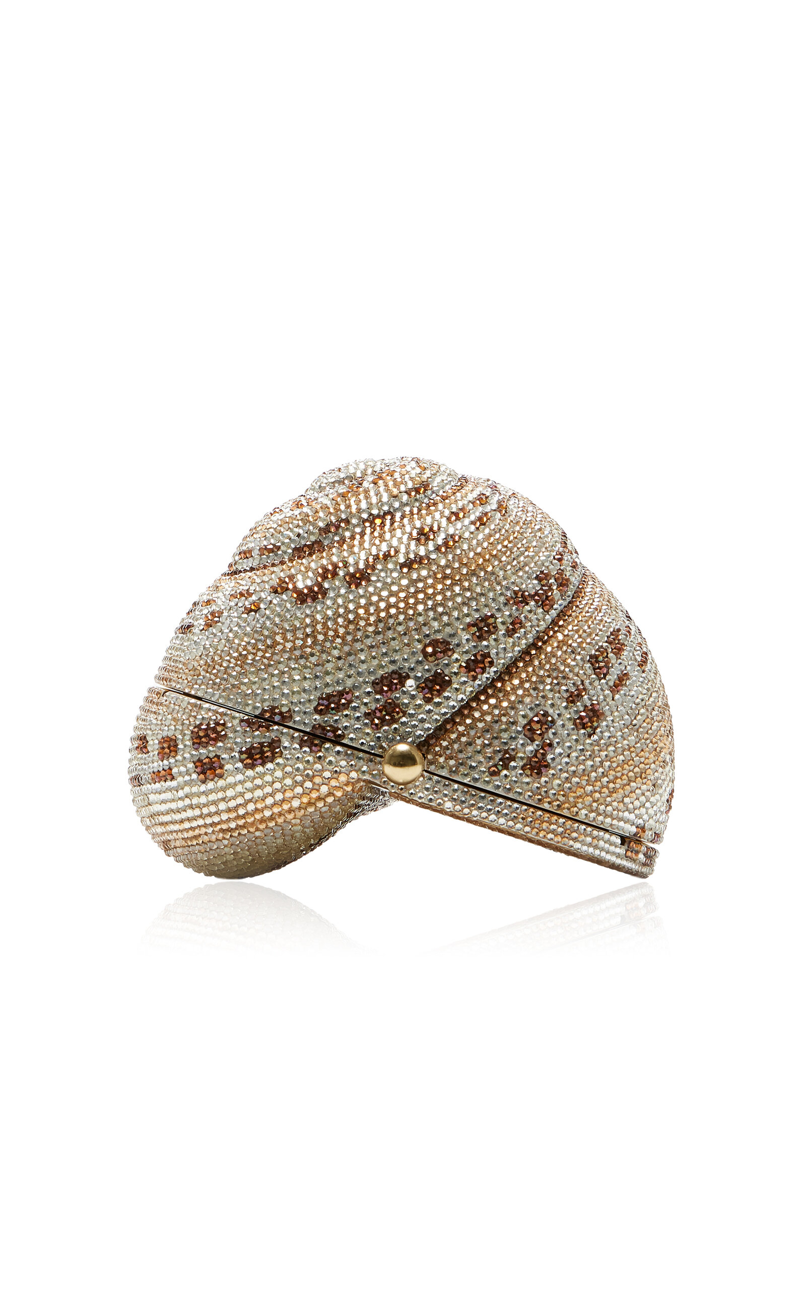 Judith Leiber Couture Snail Shell Crystal Clutch - Silver - OS - Men's Bags