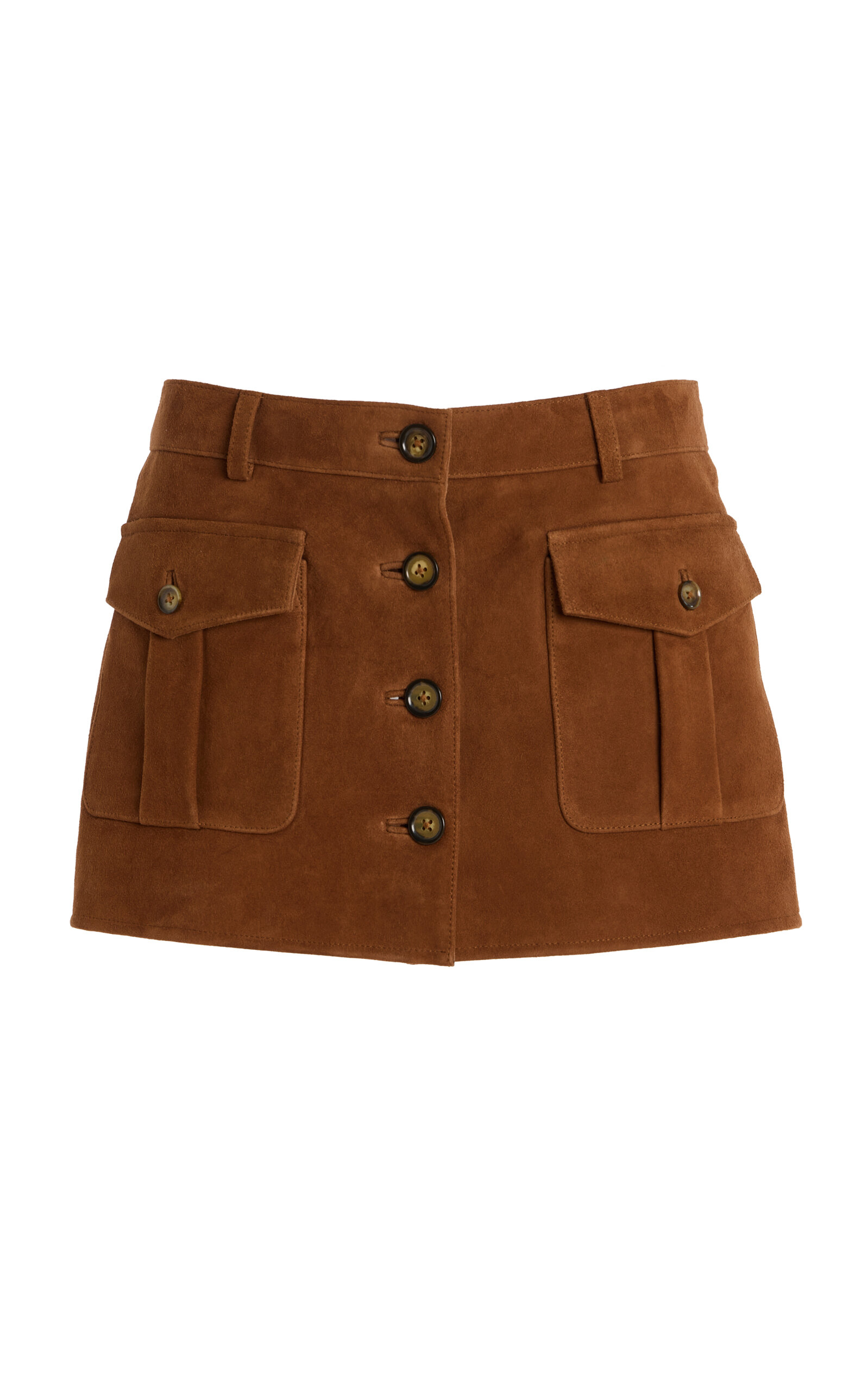 Goatskin Suede Mini Skirt