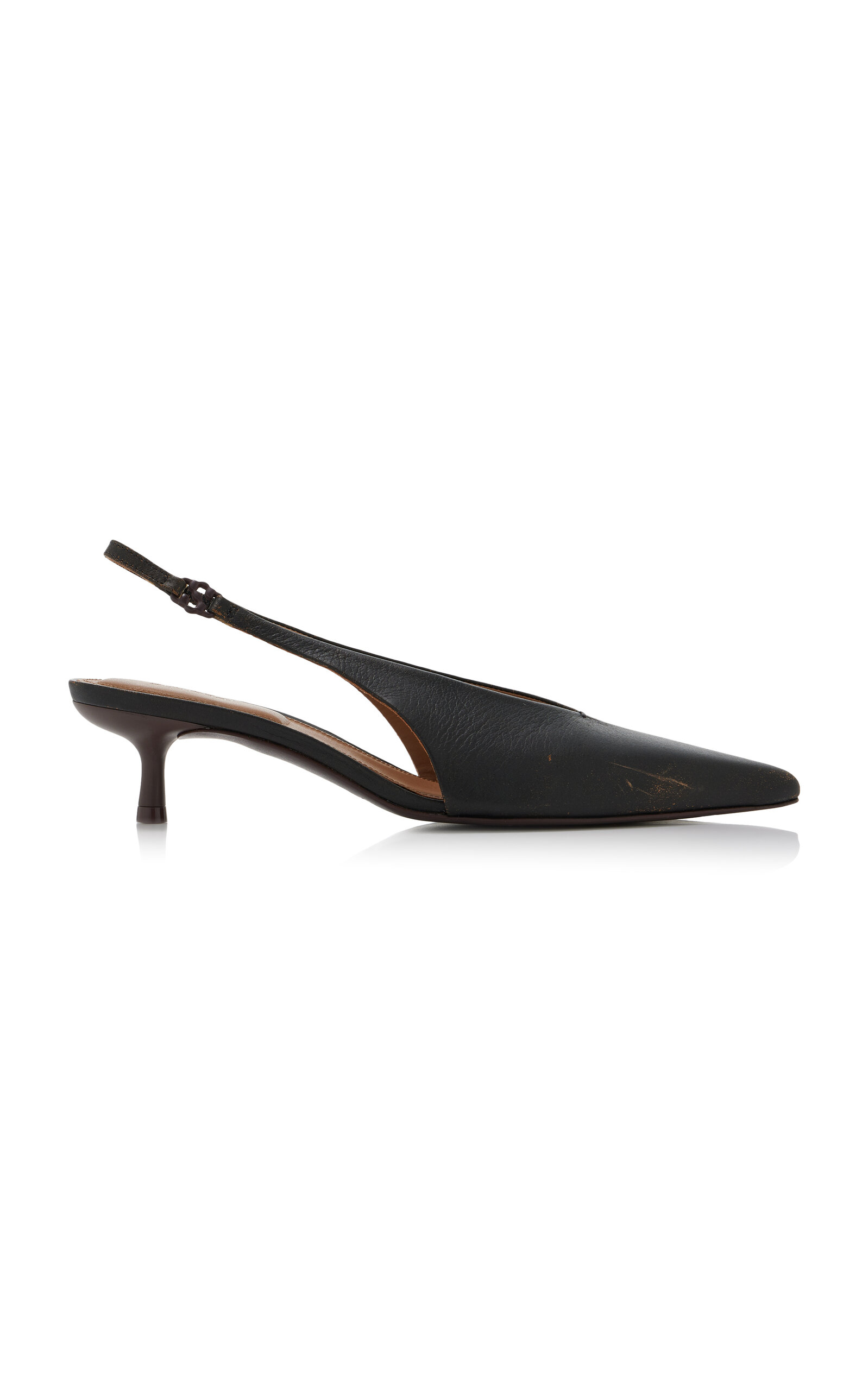 Simkhai Sylvie Leather Slingback Pumps In Brown