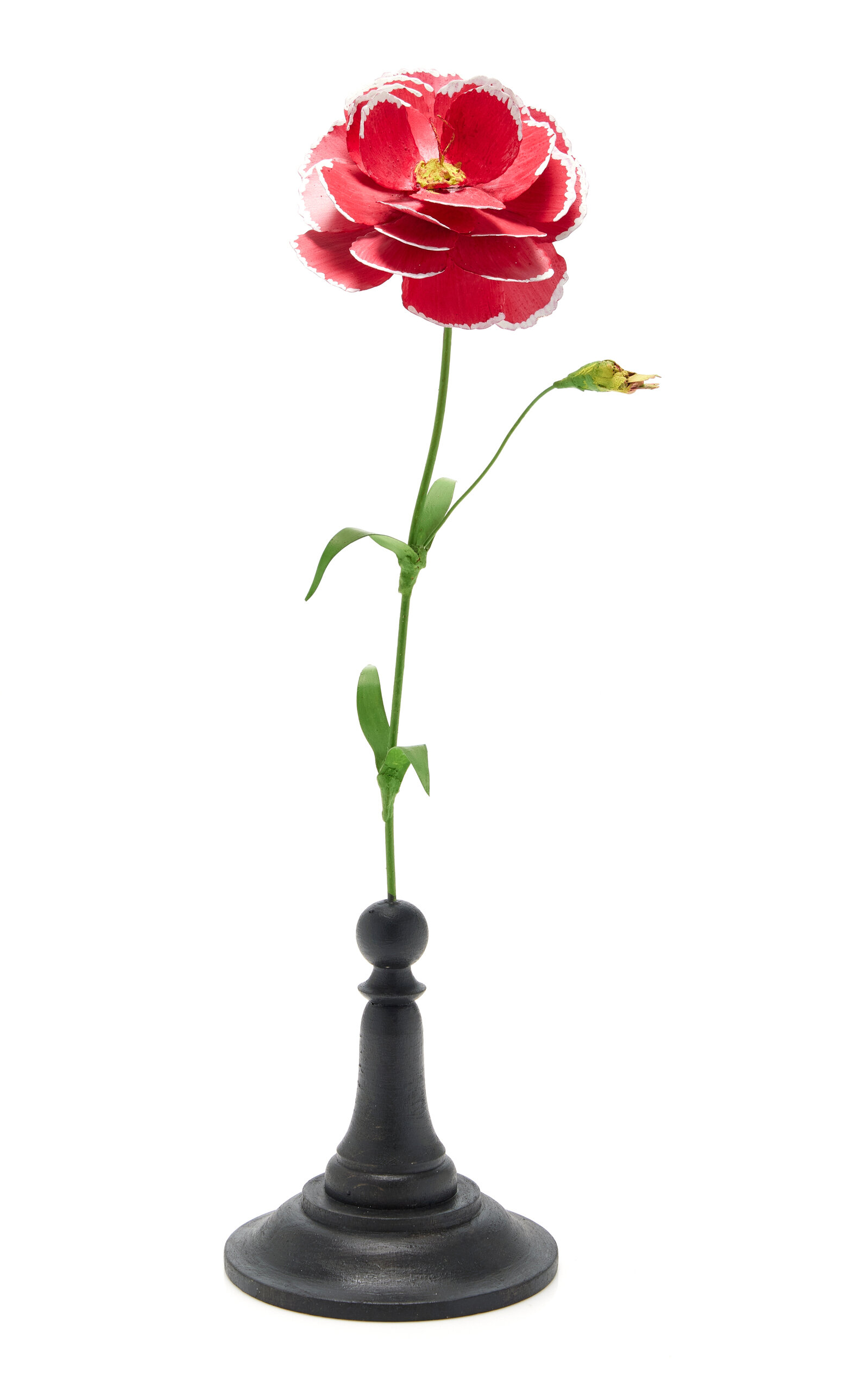 ERBAVOGLIO MILANO HANDCRAFTED METAL CARNATION SCULPTURE 