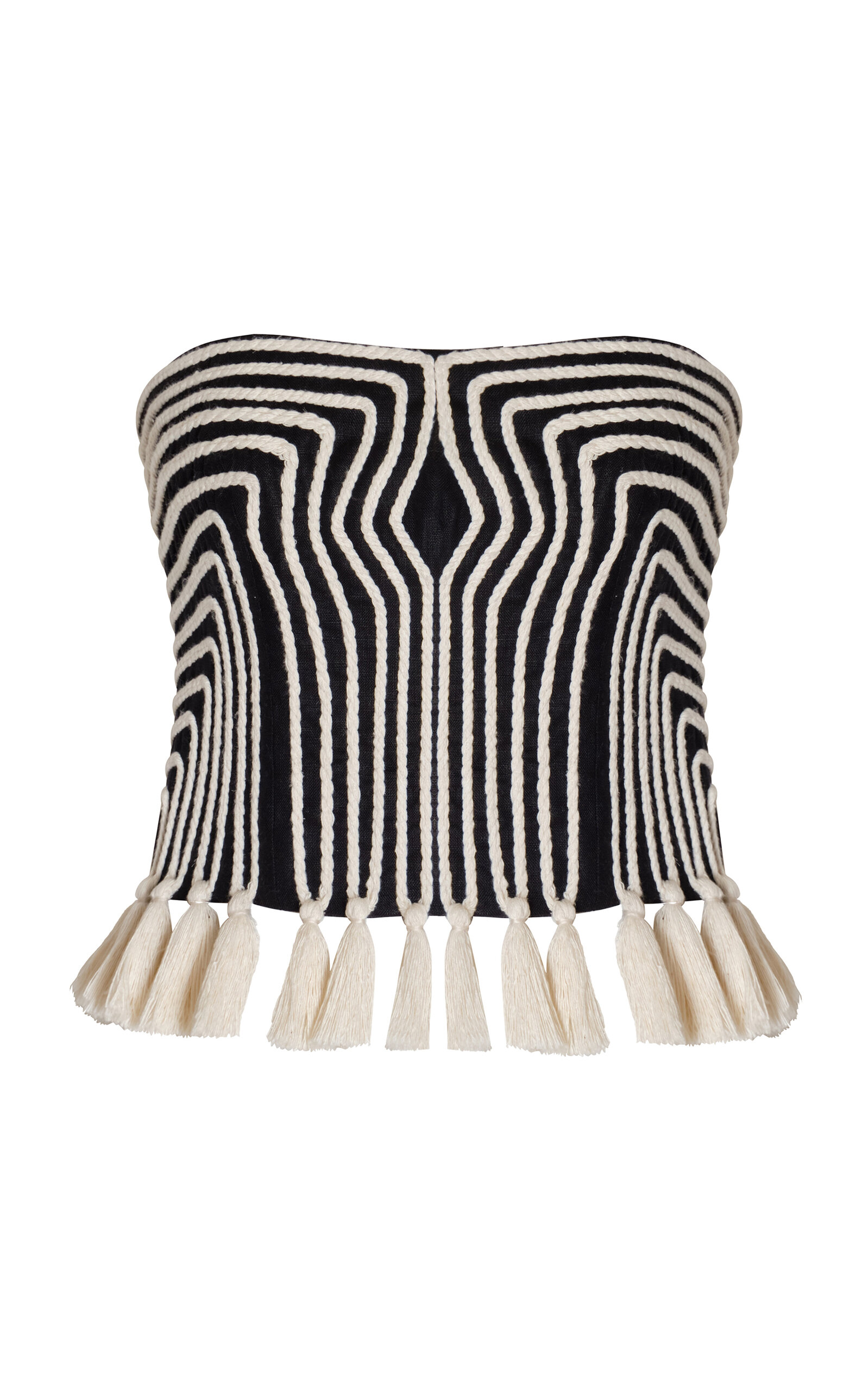 Andres Otalora Escuchas Embroidered Linen Top