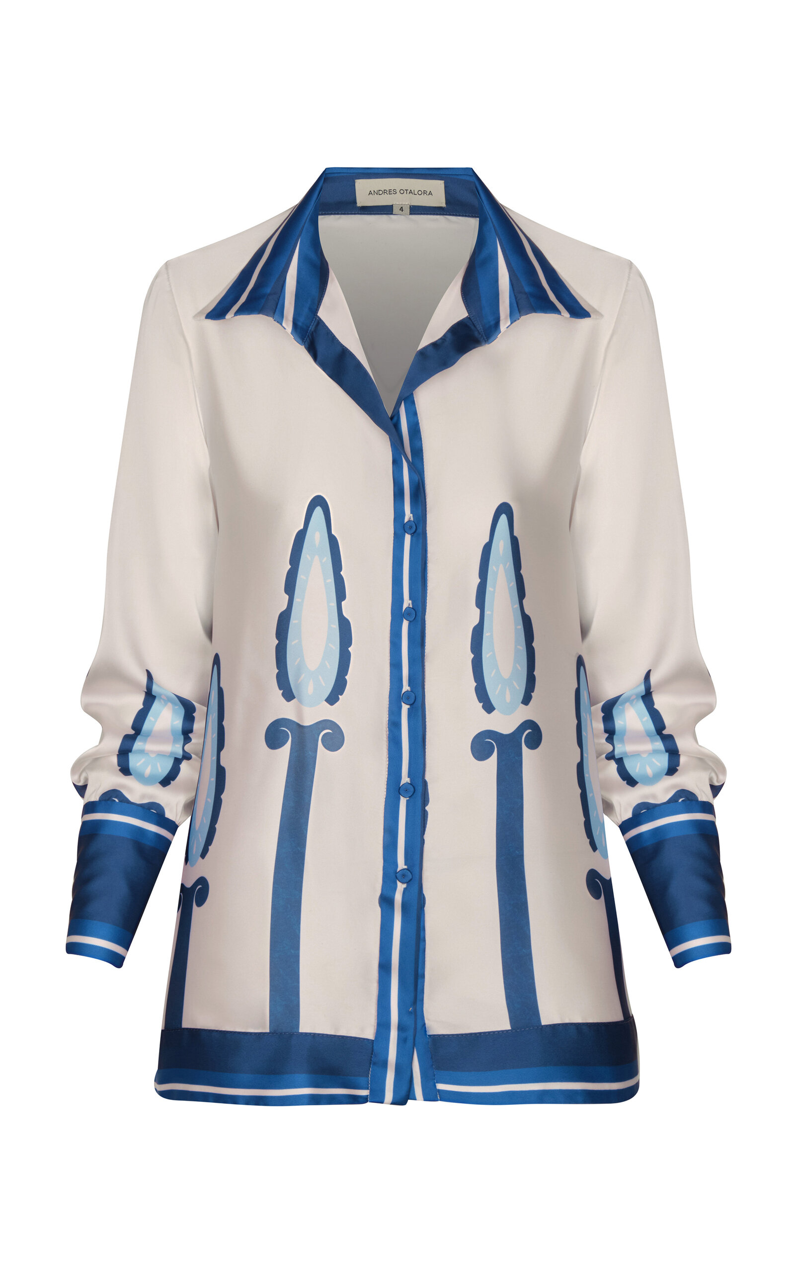 Andres Otalora Horizonte Interno Linen Top In Print