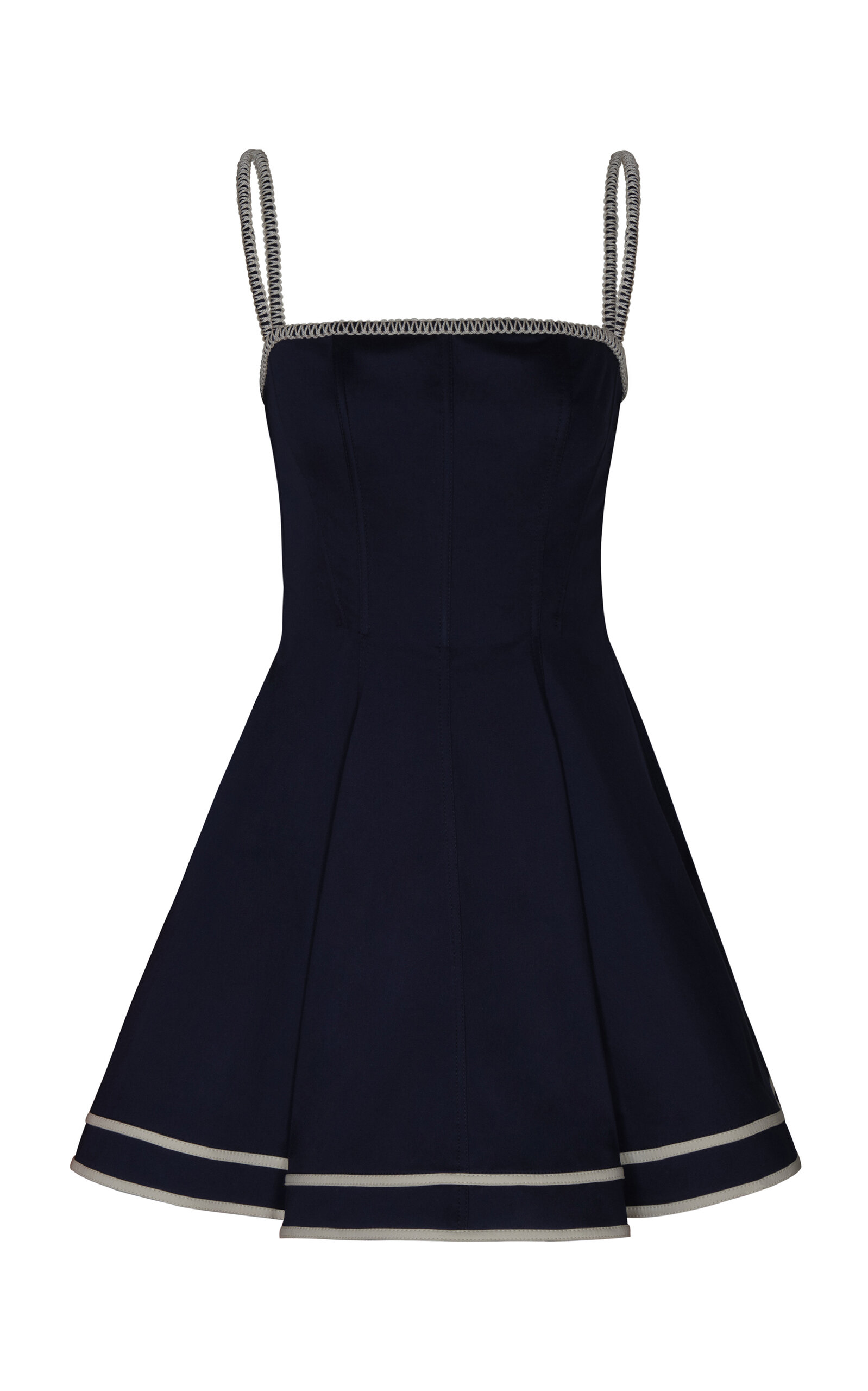 Andres Otalora Aroma a ti Embroidered Cotton Mini Dress