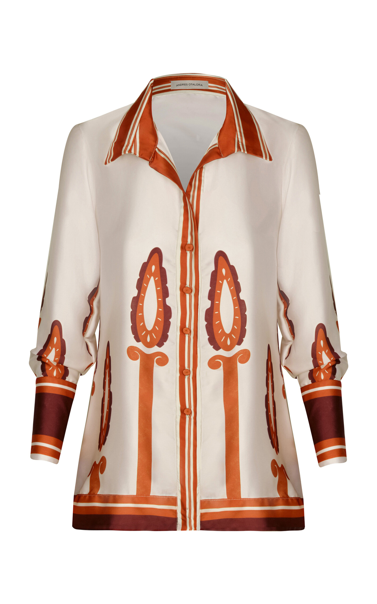 Andres Otalora Horizonte Interno Linen Top In Print