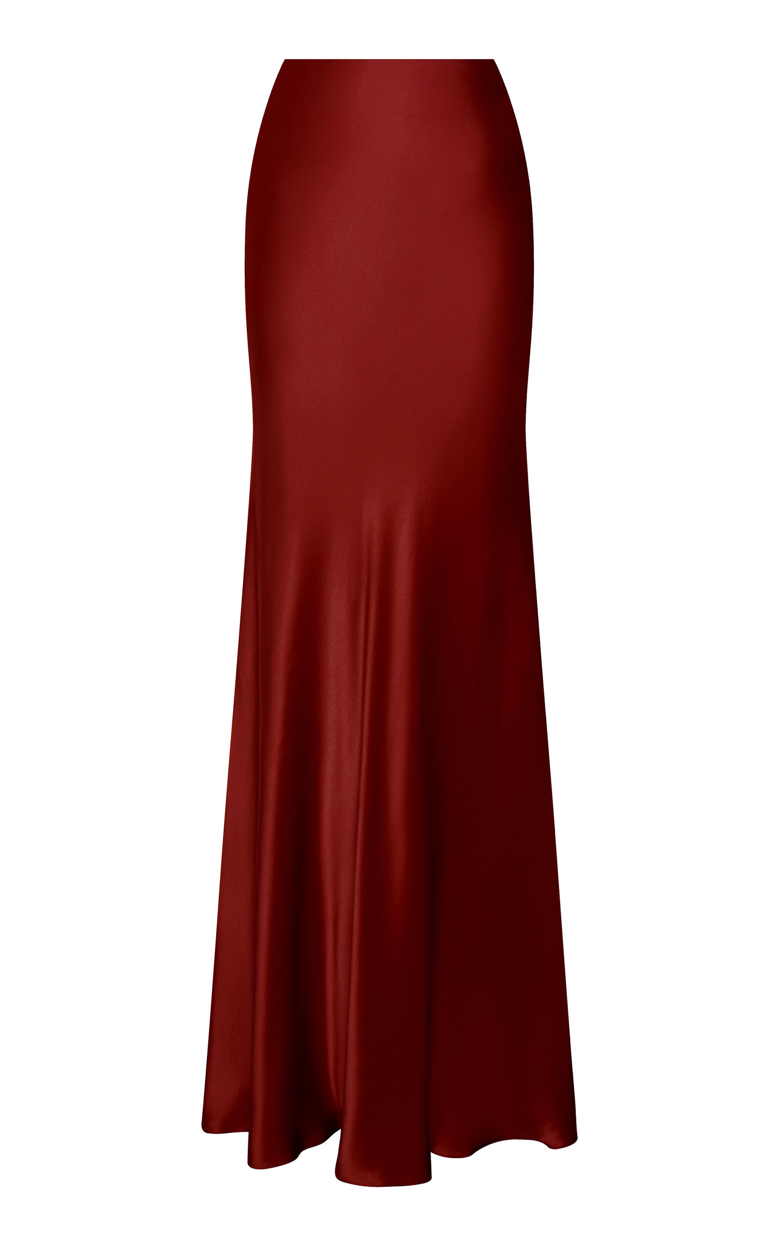 Andres Otalora Sublimes Silk Maxi Skirt In Red