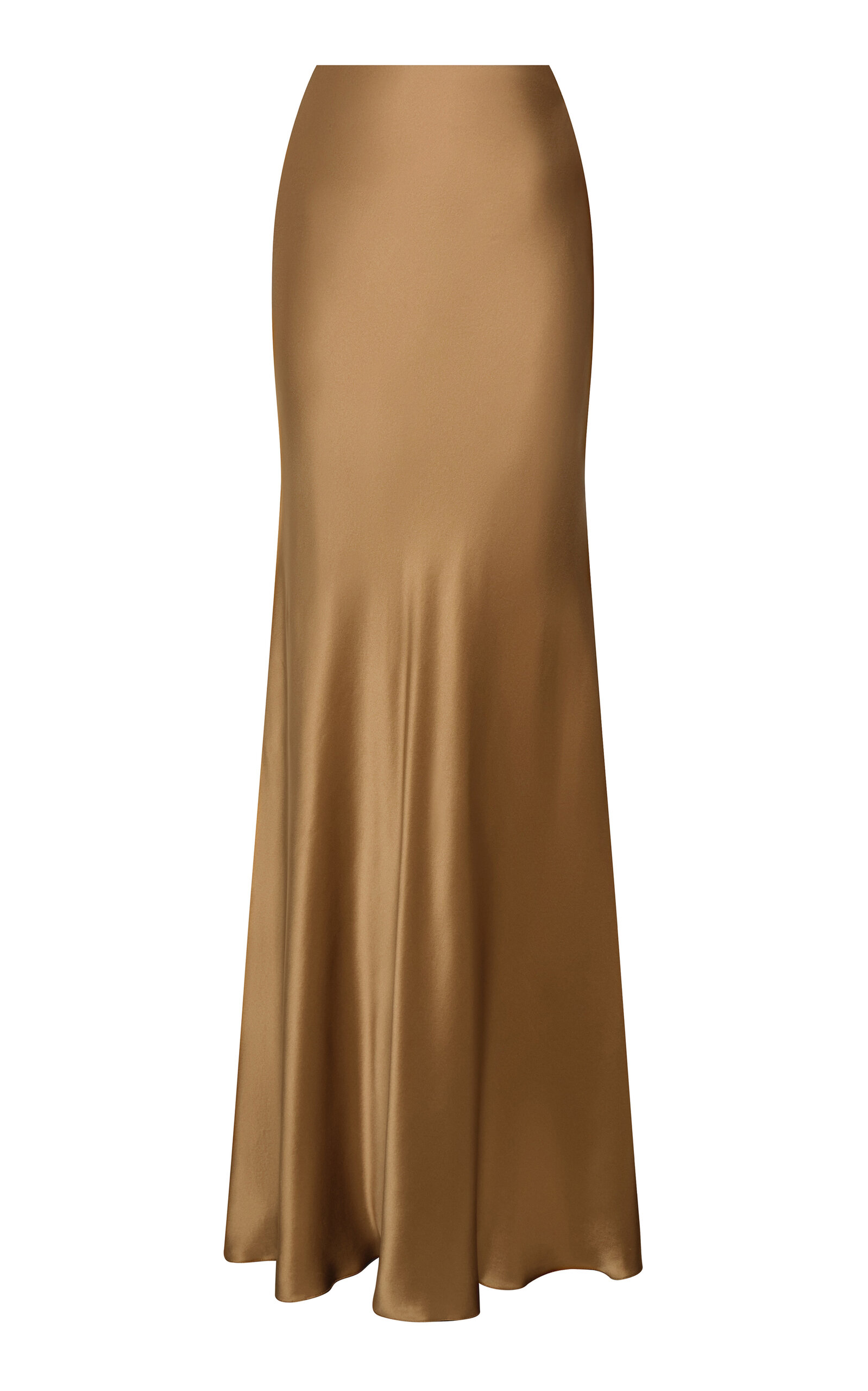 Andres Otalora Sublimes Silk Maxi Skirt In Gold