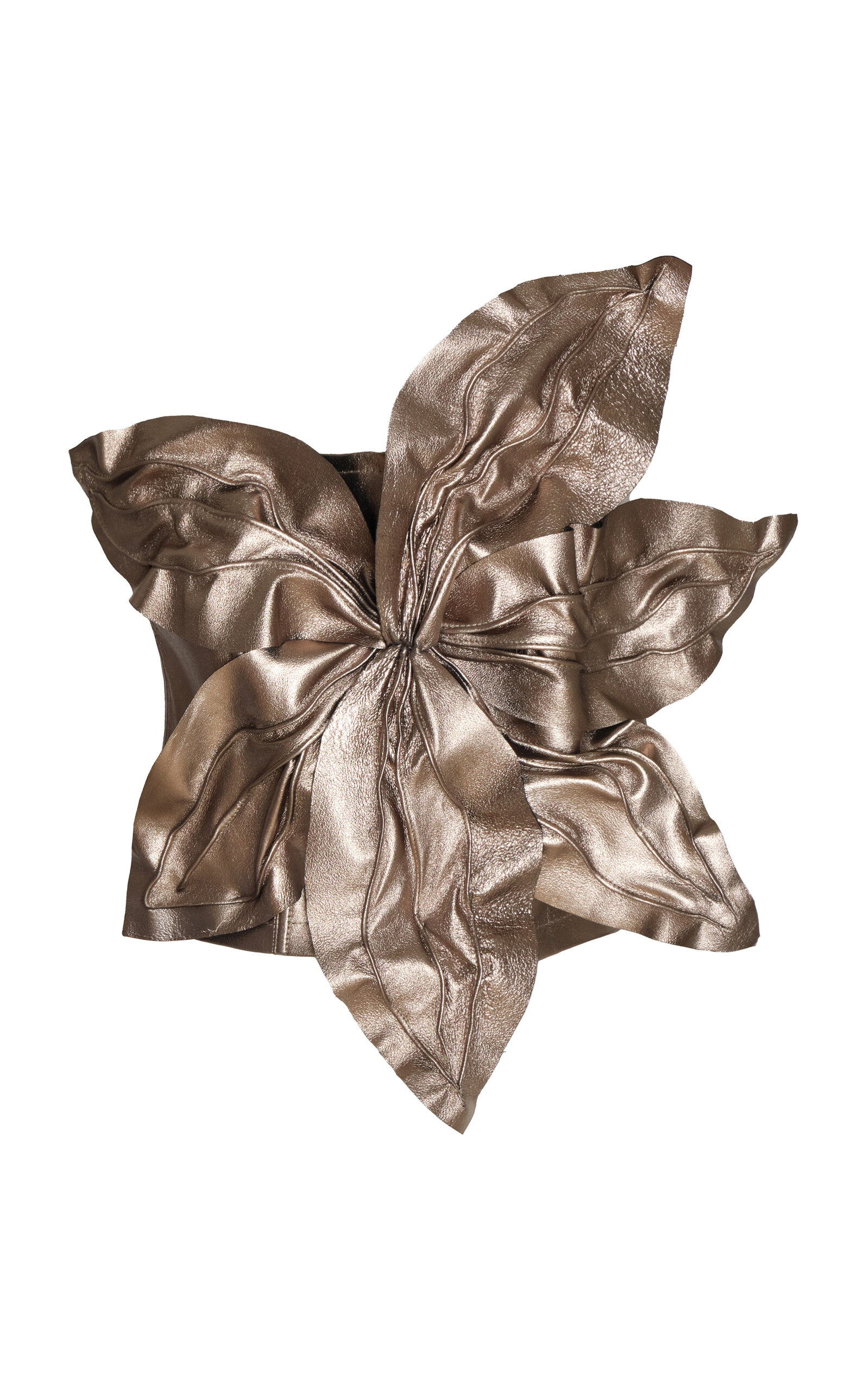 Andres Otalora Rumbo Sereno Embellished Leather Top