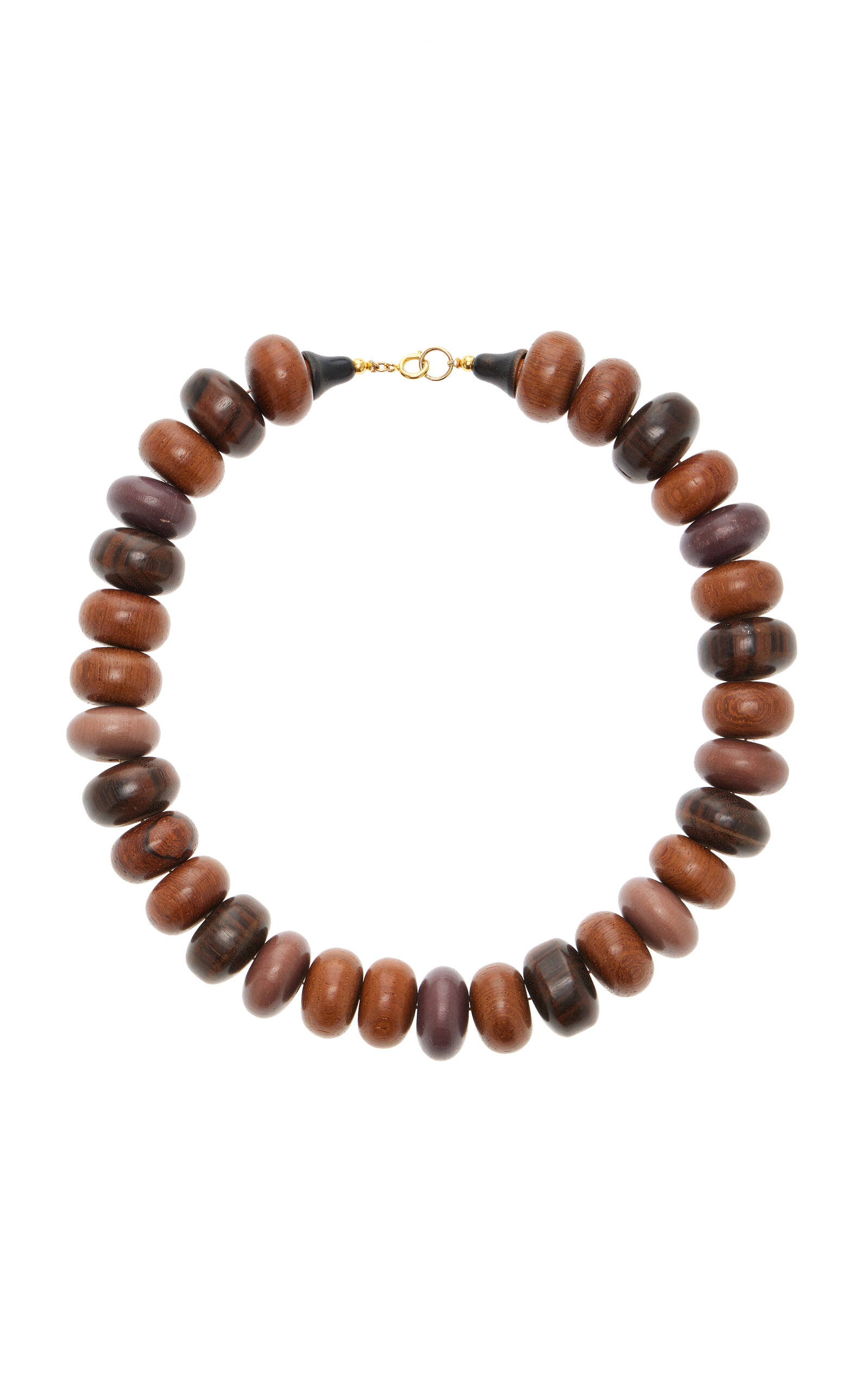 Exclusive Beaded Wood Necklace