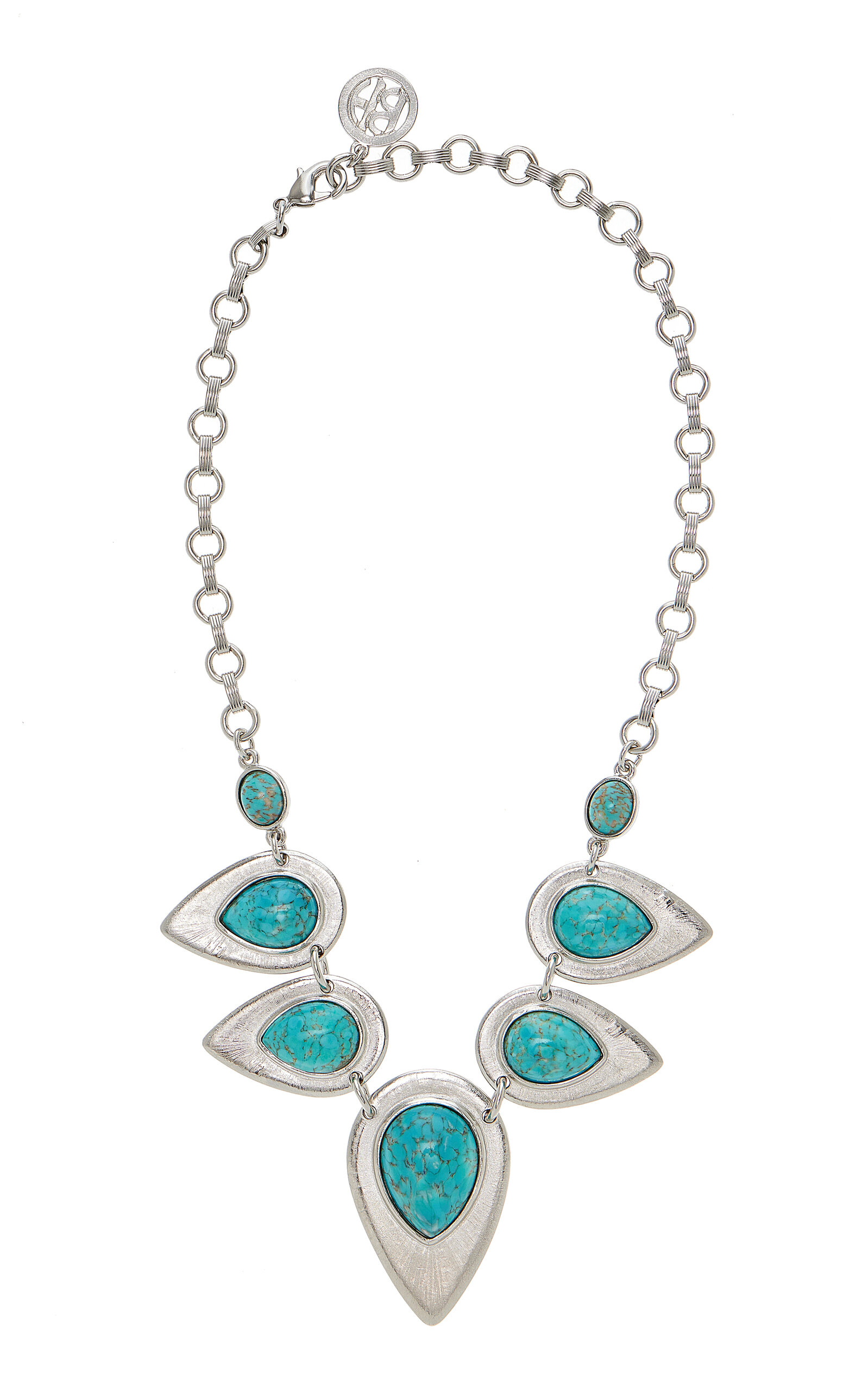 Exclusive Turquoise Silver-Tone Necklace