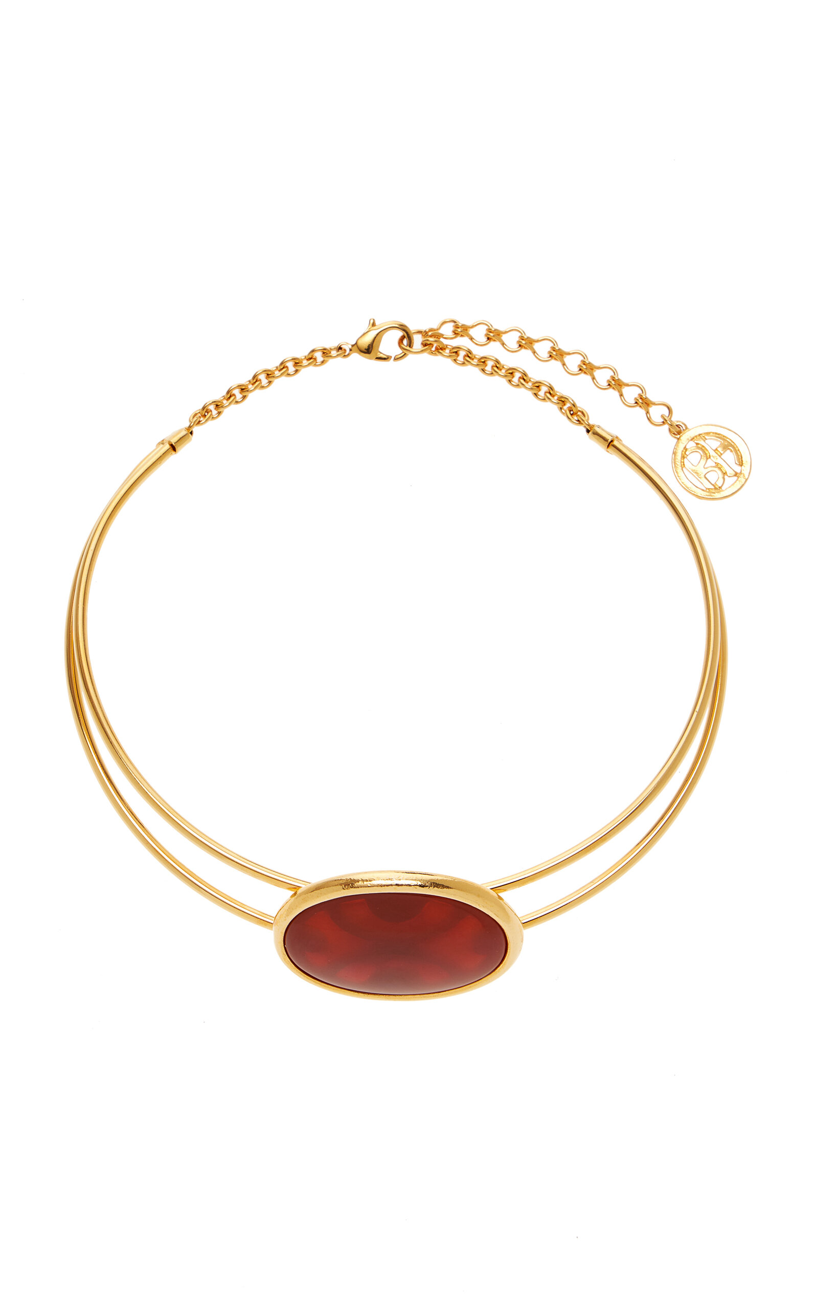 Exclusive Stone 24K Gold-Plated Necklace