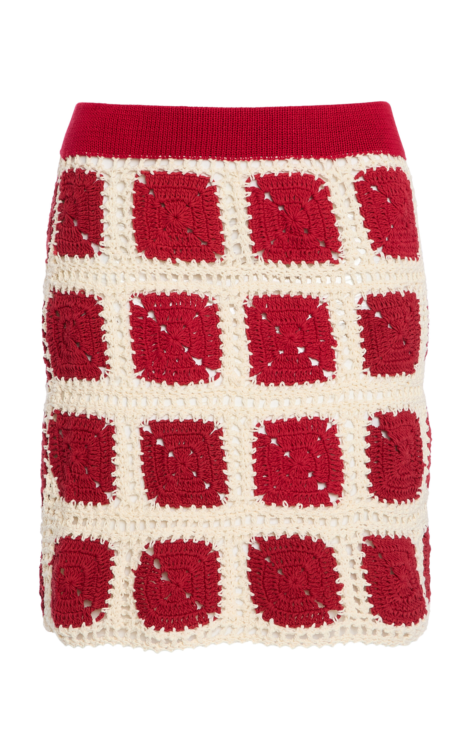 Exclusive Dillon Crocheted Cotton Mini Skirt