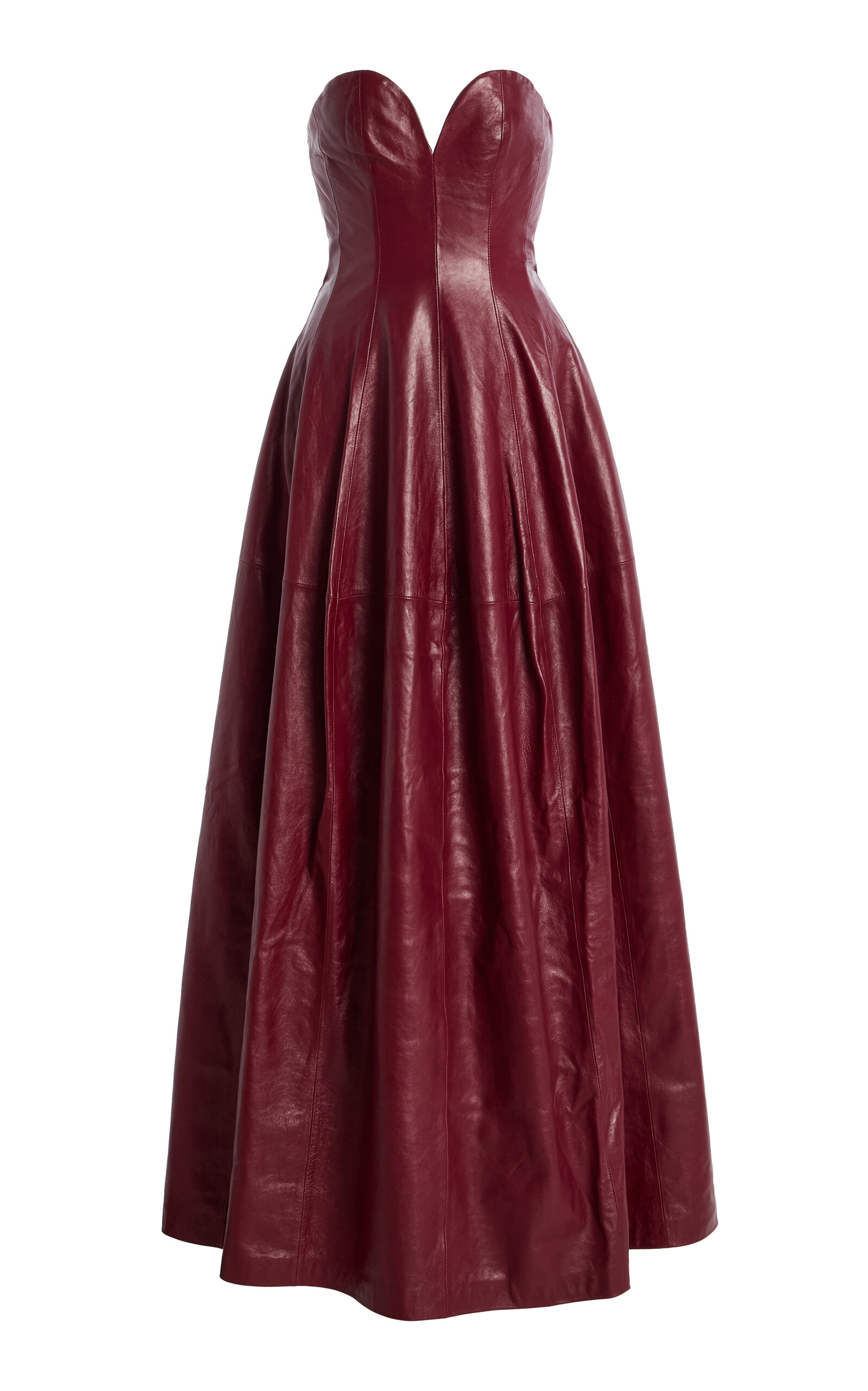 SIMKHAI Carrington Bustier Lambskin Gown