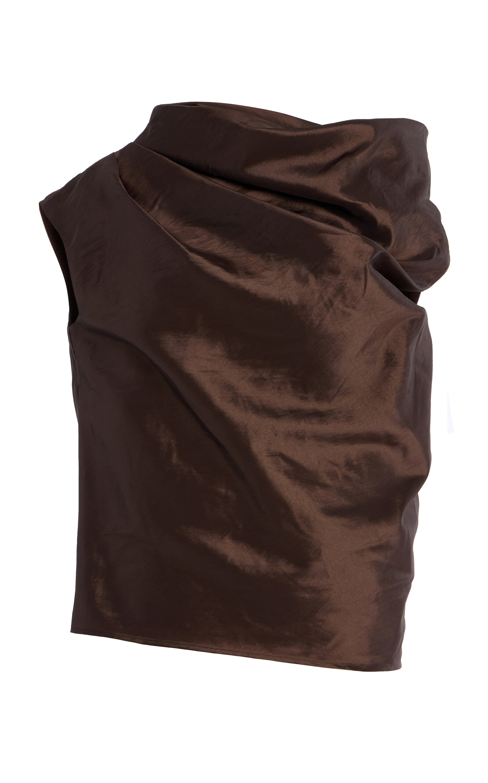 SIMKHAI Vivia Draped Satin Top