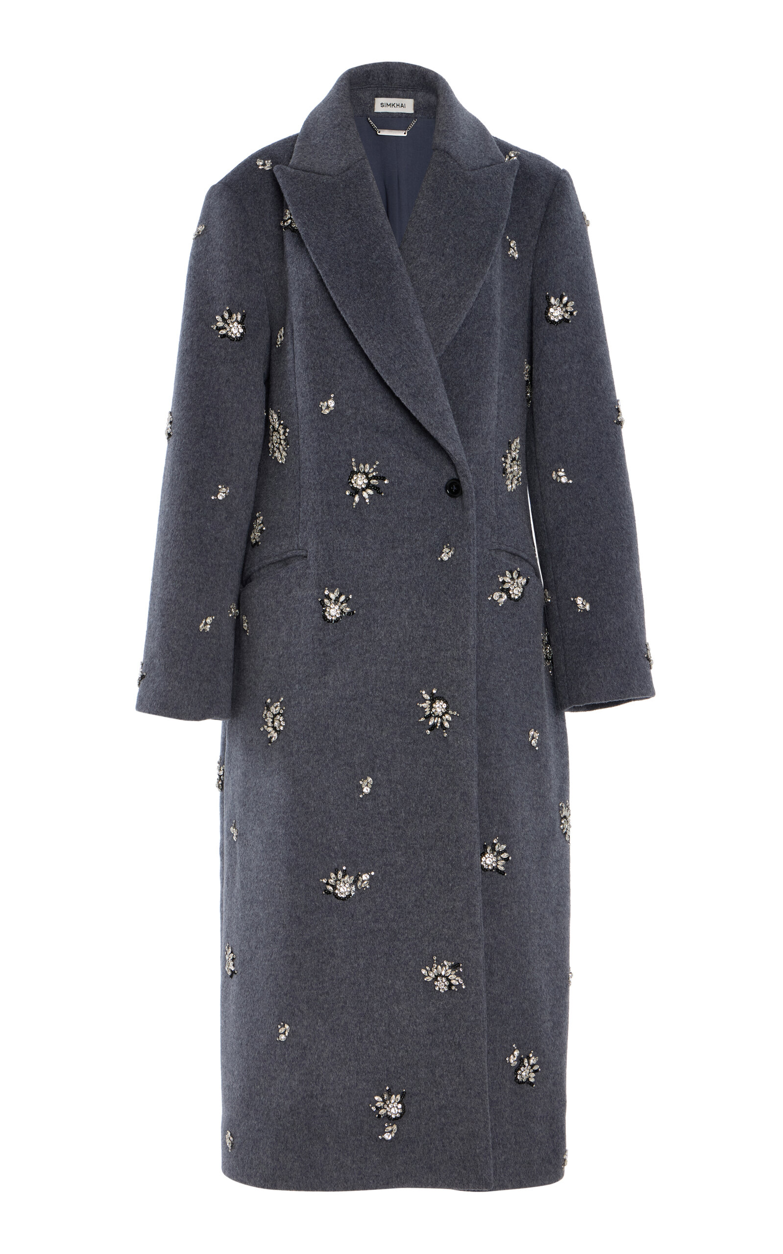 Simkhai Gianni Wool Coat In Grey