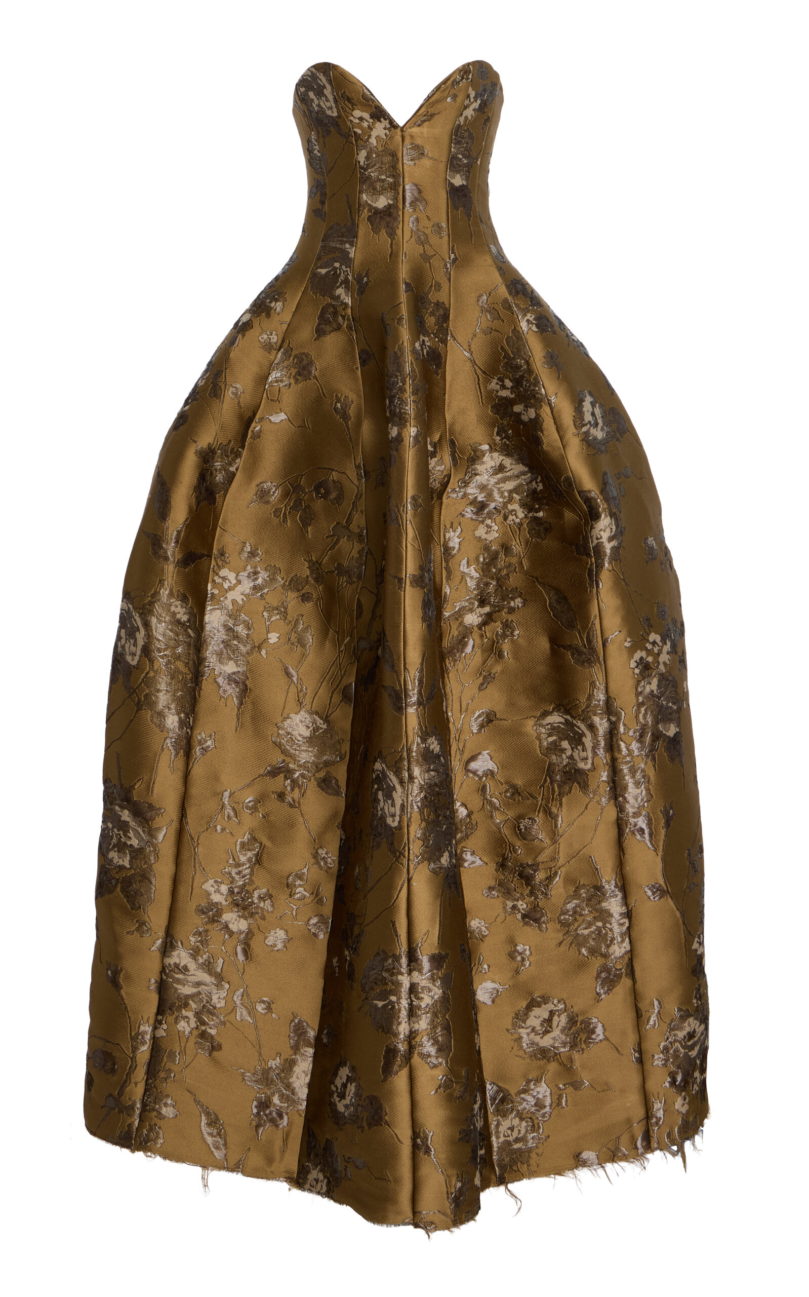 SIMKHAI Elaria Raw-Edge Brocade Bustier Gown - Women's Clothing