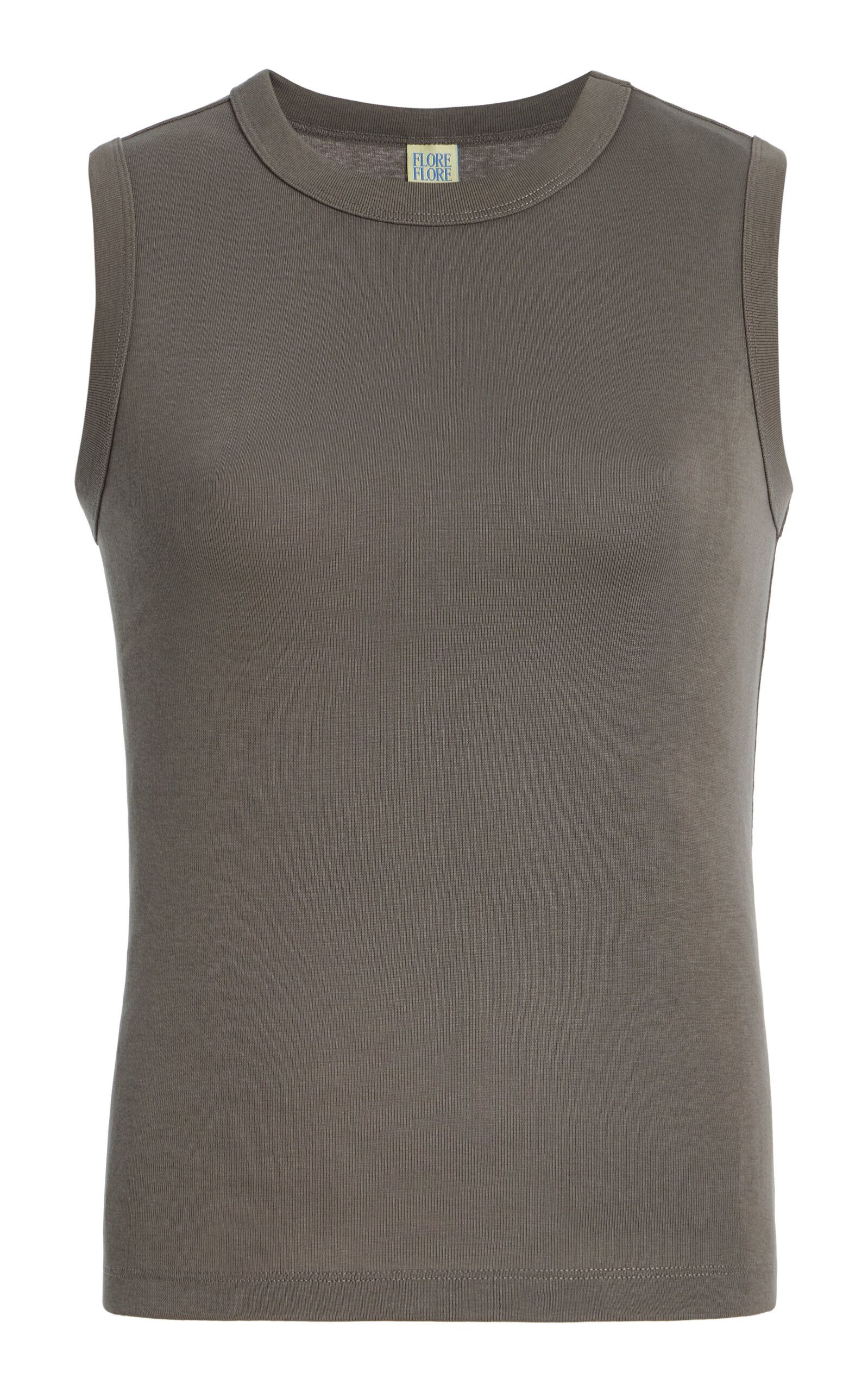 Flore Flore Esmé Cotton Tank Top In Brown