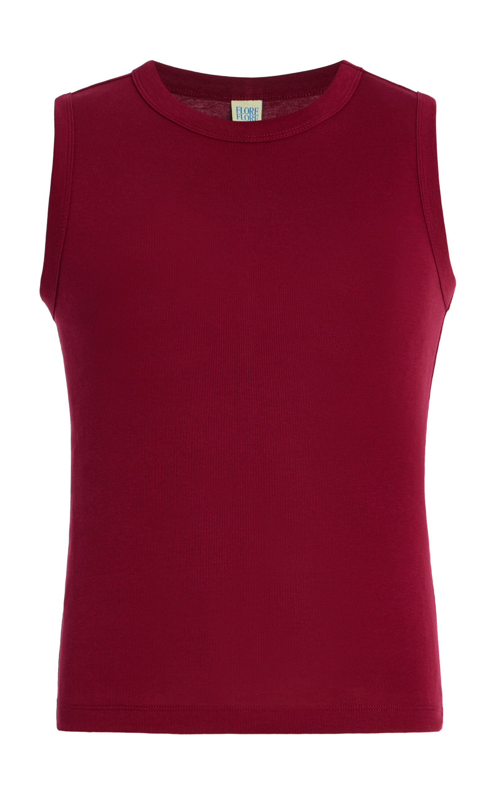 Flore Flore Esmé Cotton Tank Top In Burgundy
