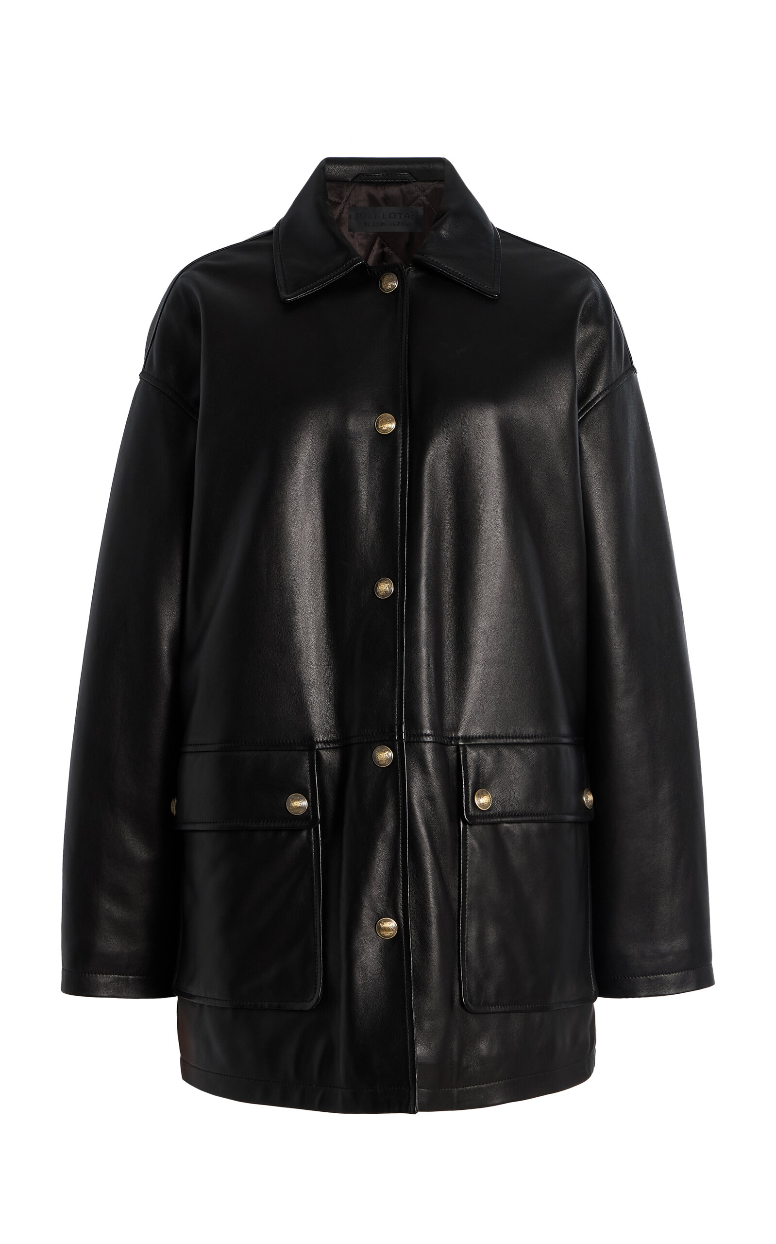 NILI LOTAN Cordel Oversized Leather Jacket