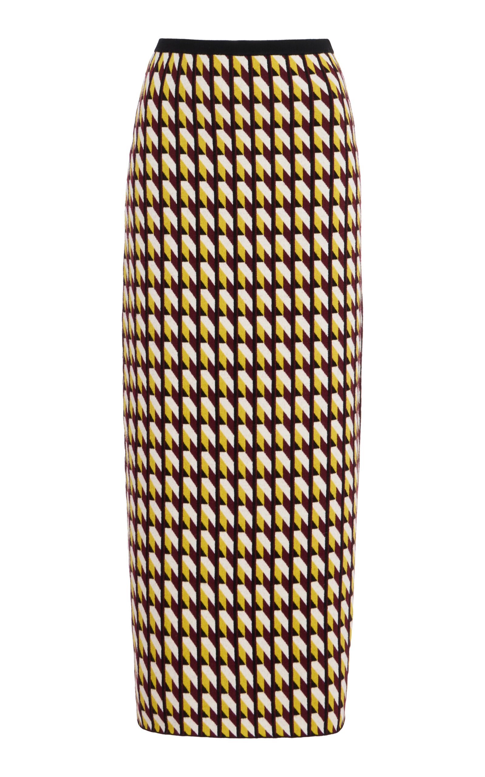 Zankov Alina Jacquard-knit Merino Wool Maxi Skirt In Print
