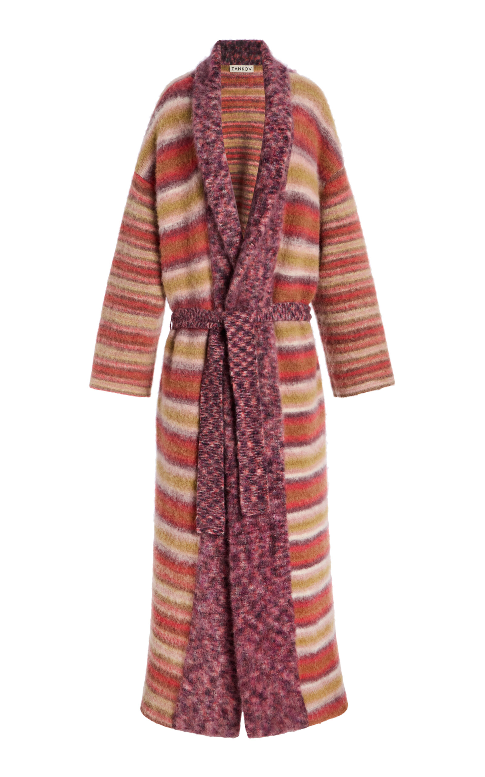 Zankov Justin Mohair-blend Coat In Multi