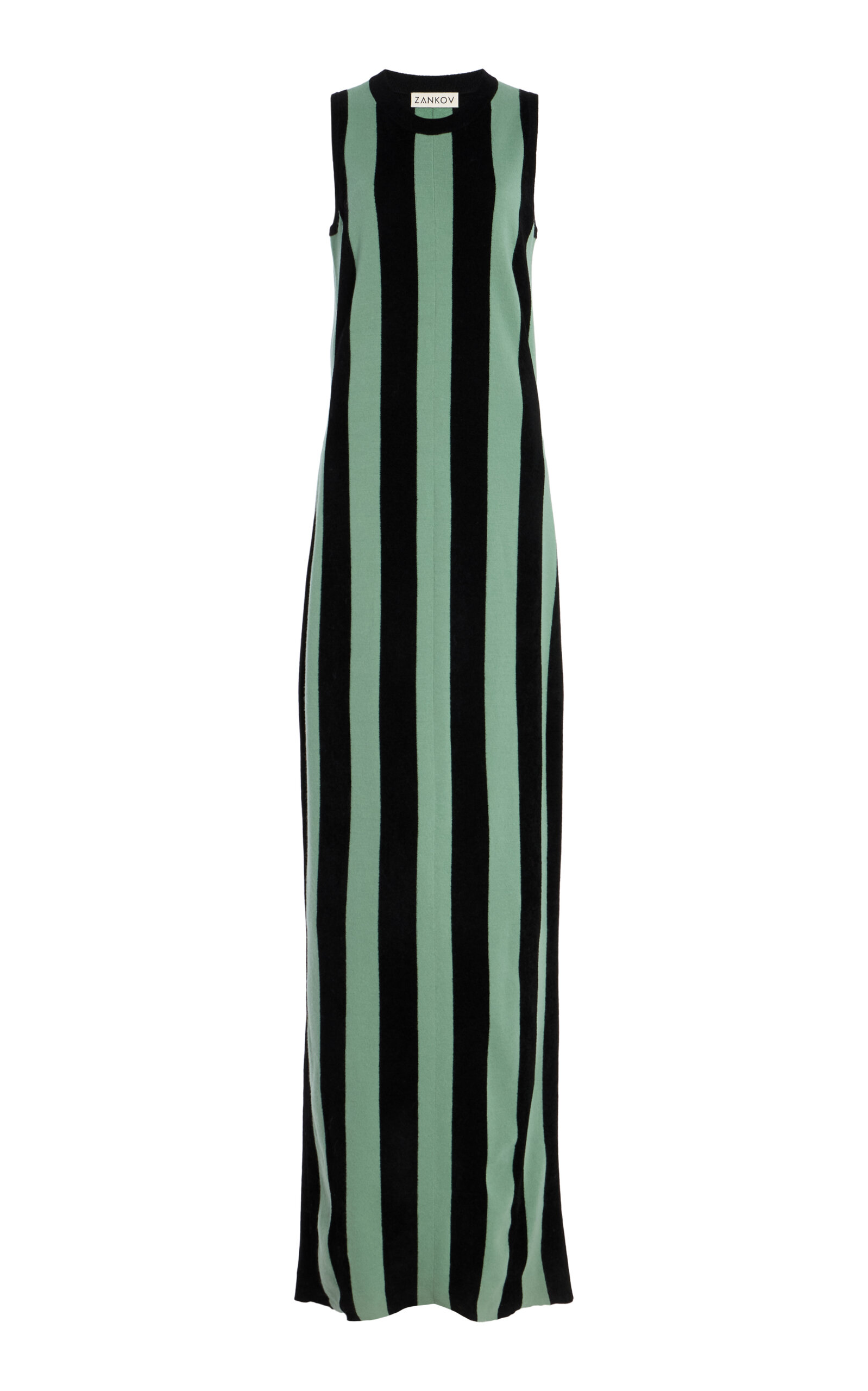 Zankov Jeanne Merino Wool Gown In Stripe