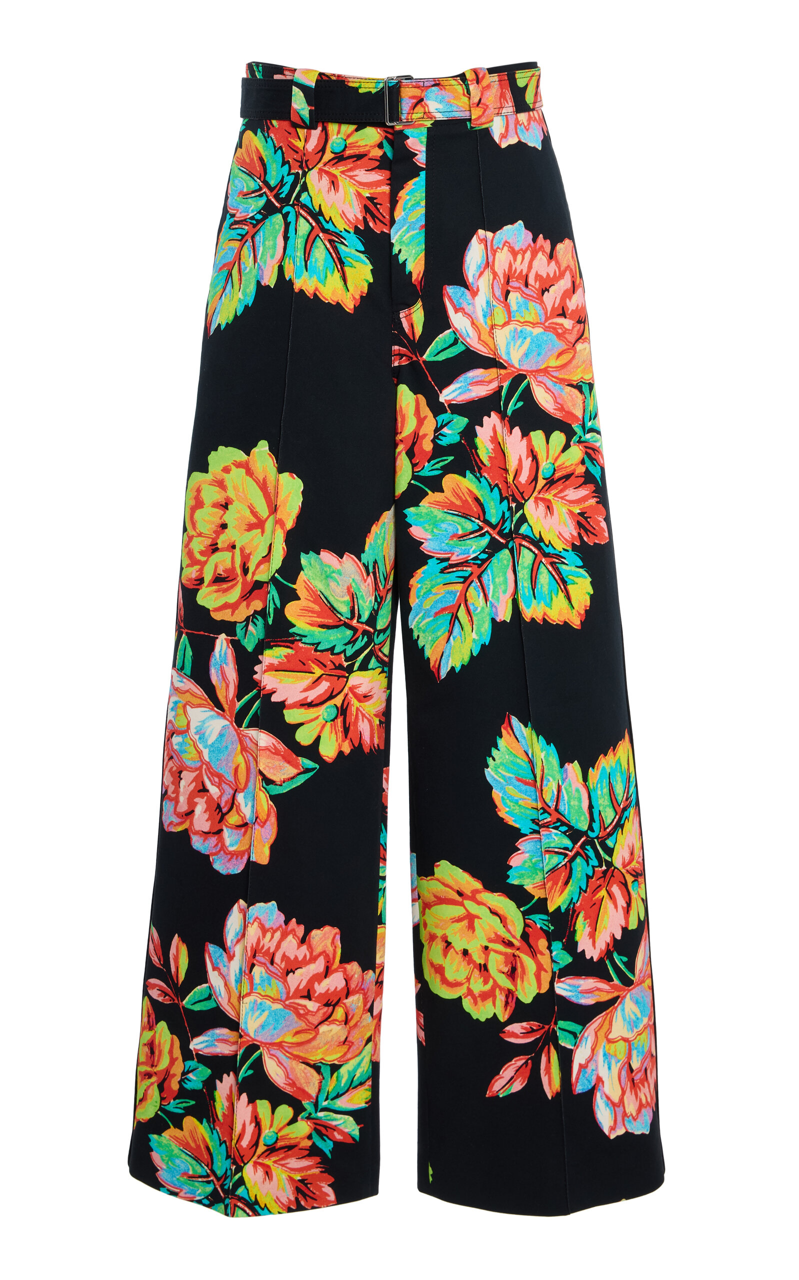 Christopher John Rogers Printed Cotton Wide-Leg Pants