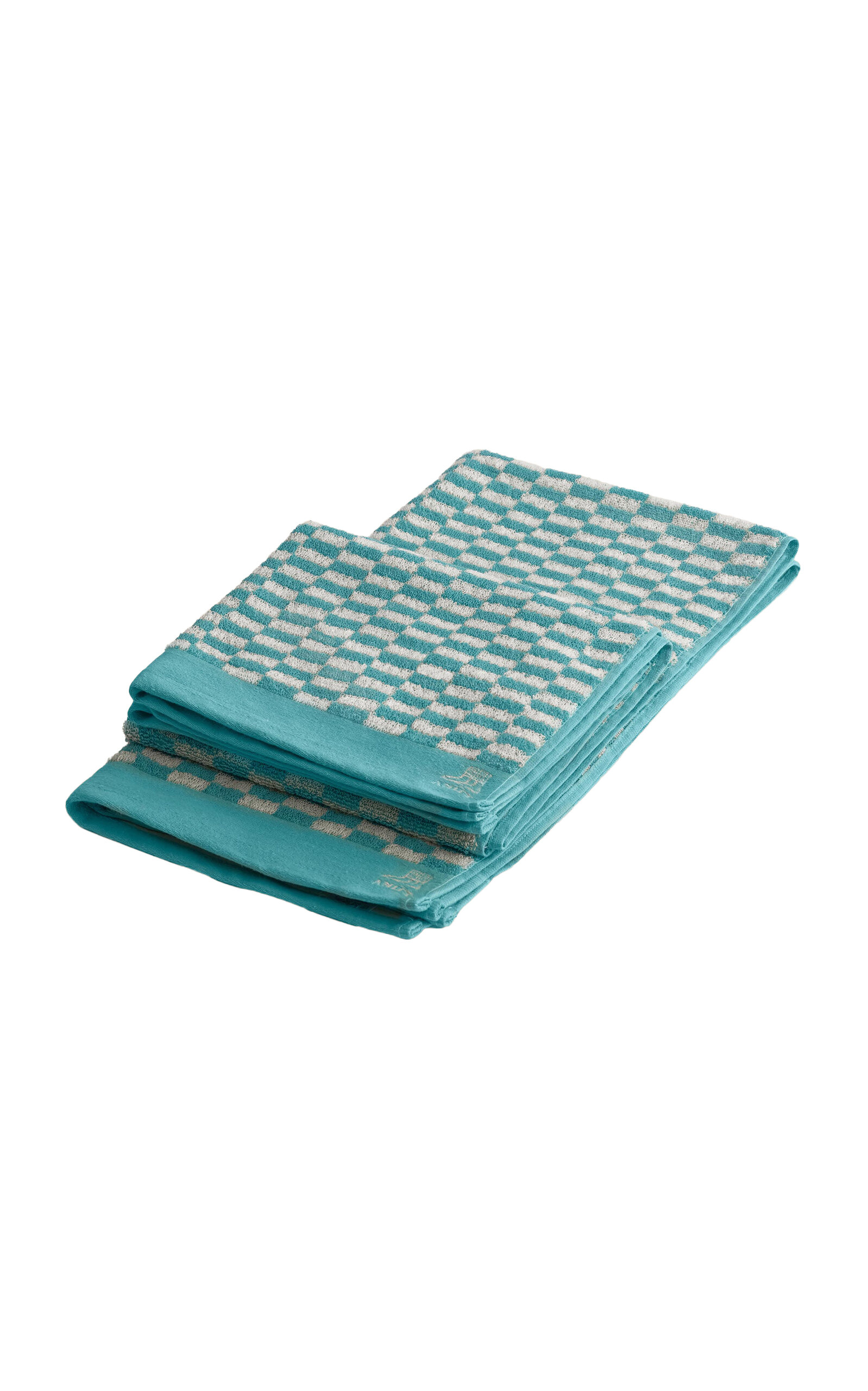ANŪT Cairo Set-of-Two; Alex Hand Towels - Blue