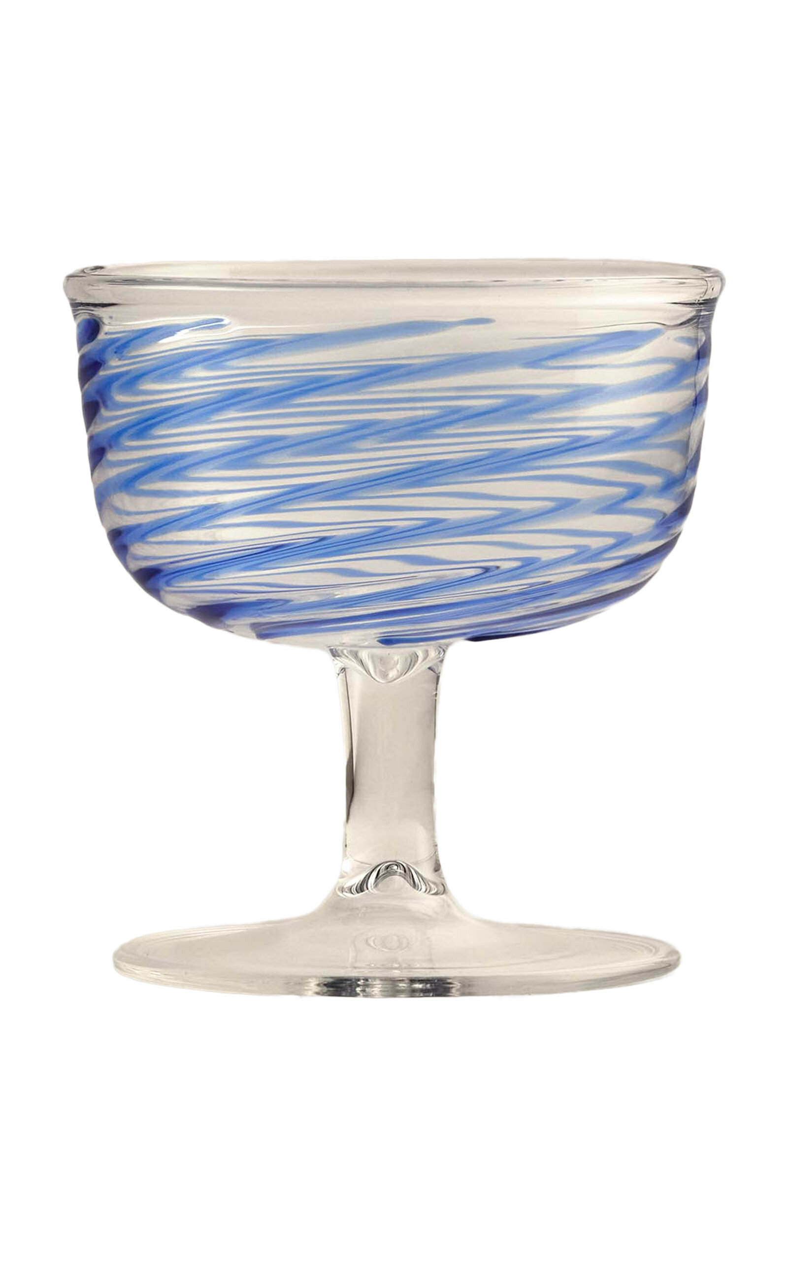 ANŪT Cairo Set-of-Two; Swirly Ice Cream Bowls - Blue