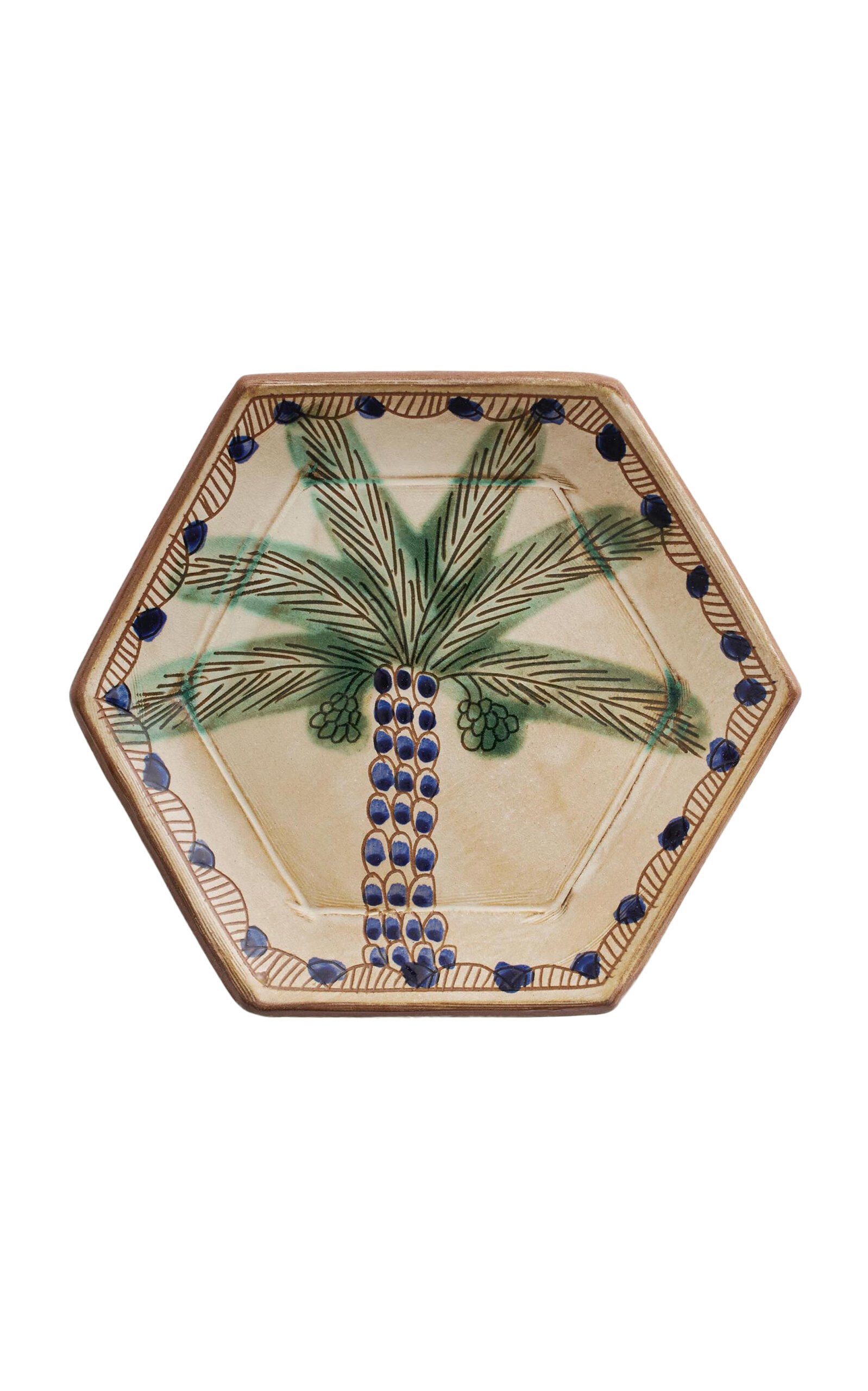Anūt Cairo Set-of-two; Royal Palm Dessert Plates In Multi