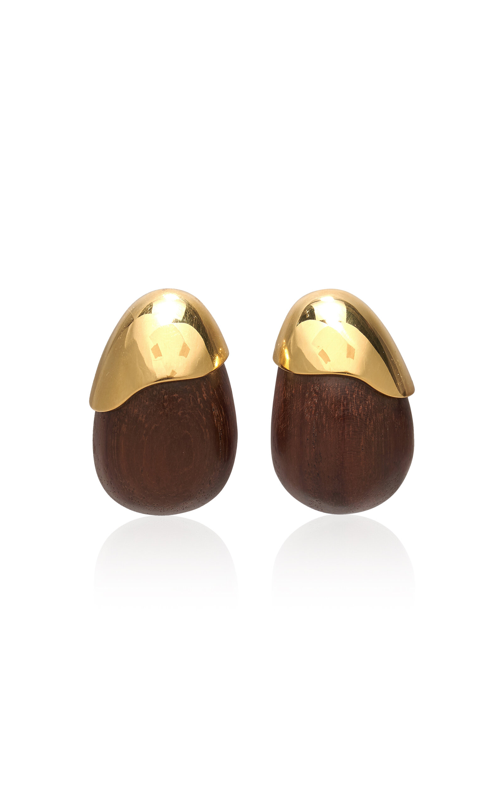 Lizzie Fortunato Toro Wood Earrings - Brown - OS - Moda Operandi