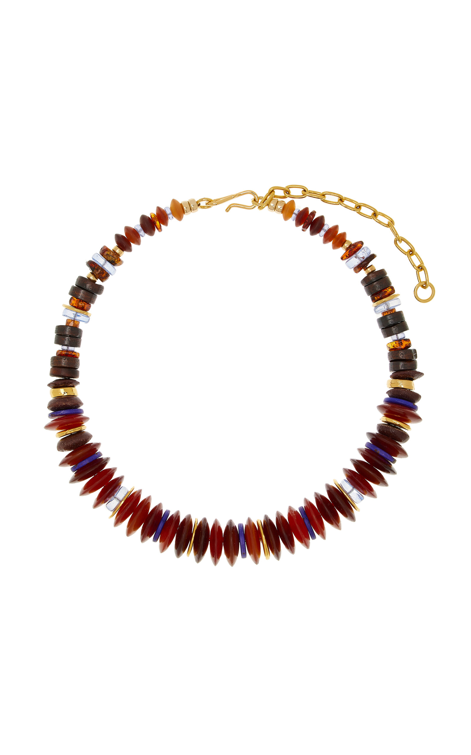 Lizzie Fortunato Amaranth Gold-Plated Multi-Stone Necklace - Multi - OS - Moda Operandi