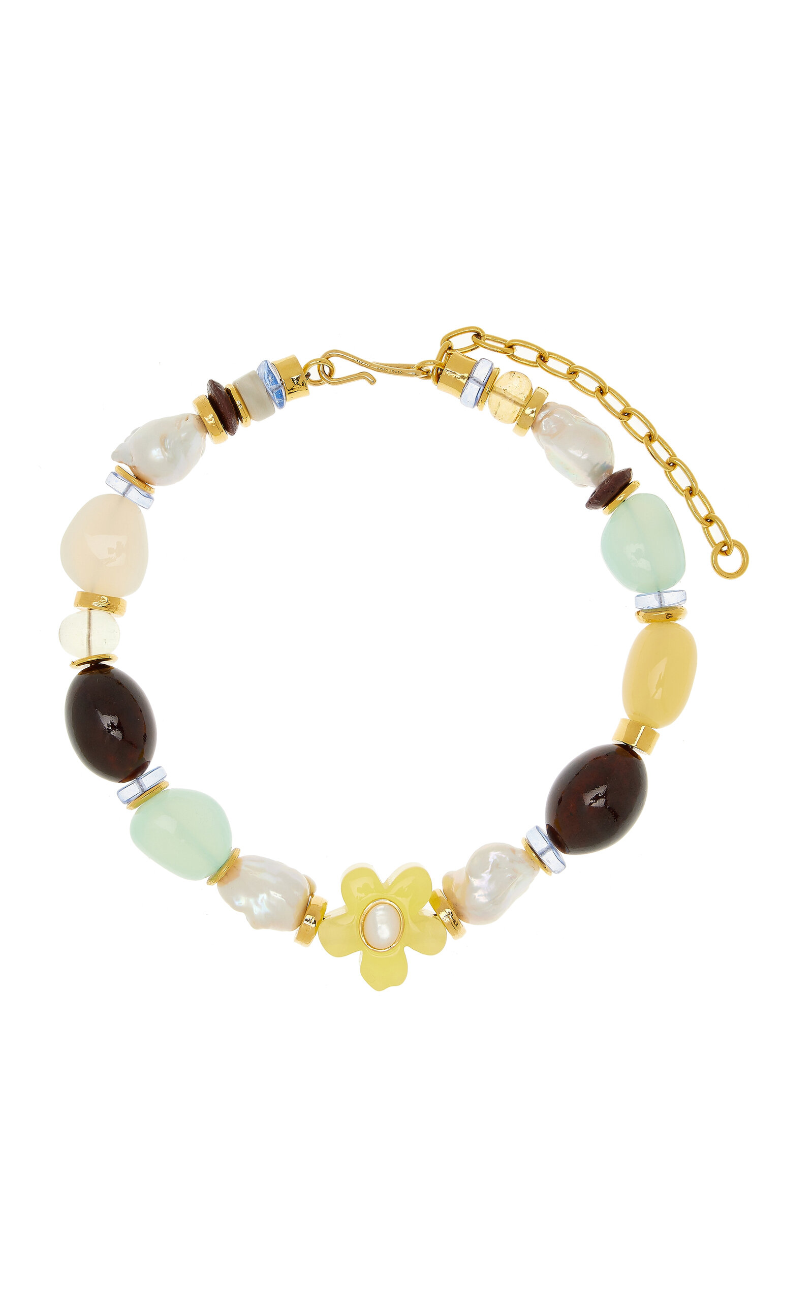Mistflower Gold-Plated Multi-Stone Necklace