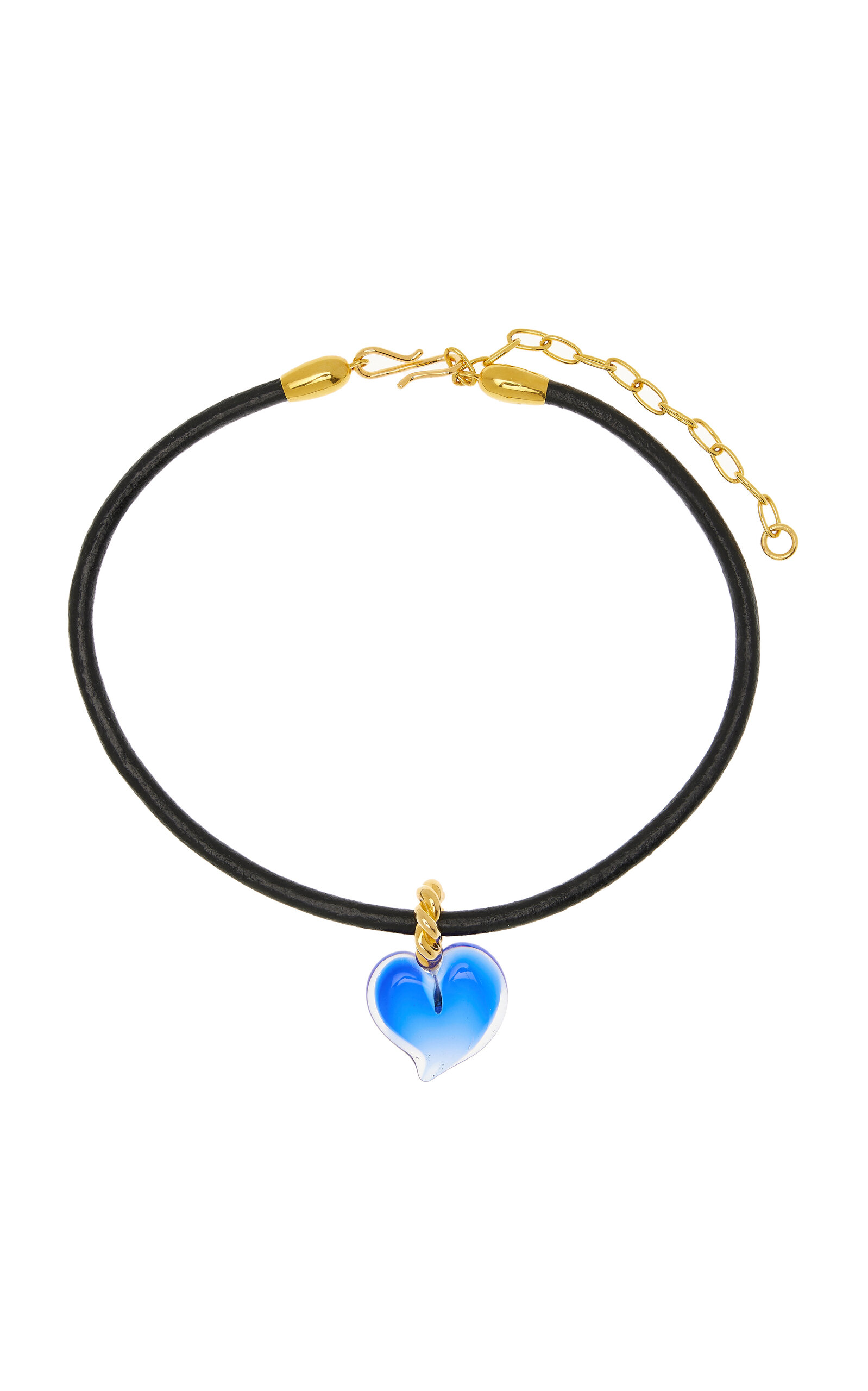 Esme Leather Glass Necklace