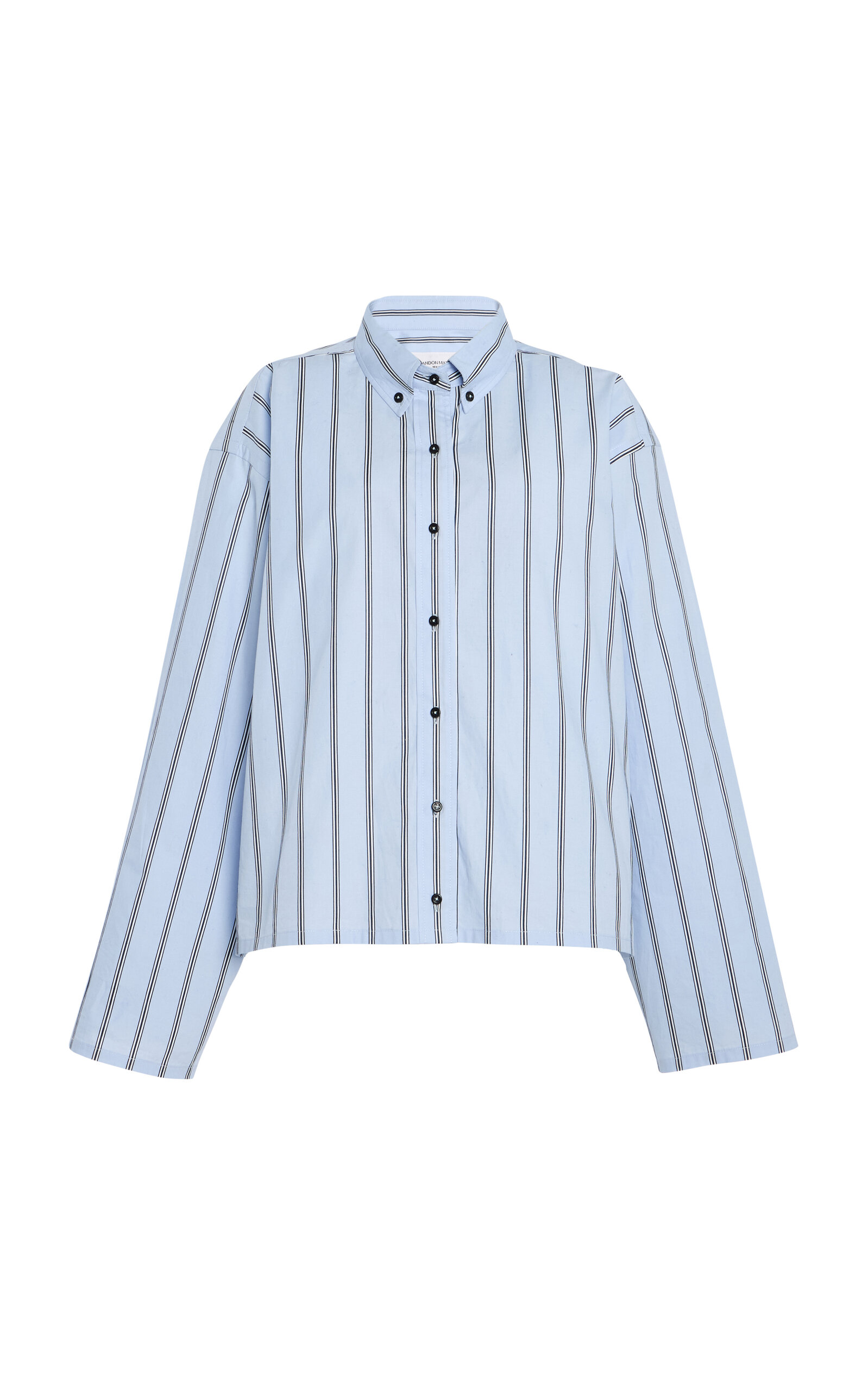 Brandon Maxwell The Javi Striped Cotton Button-down Shirt In Blue