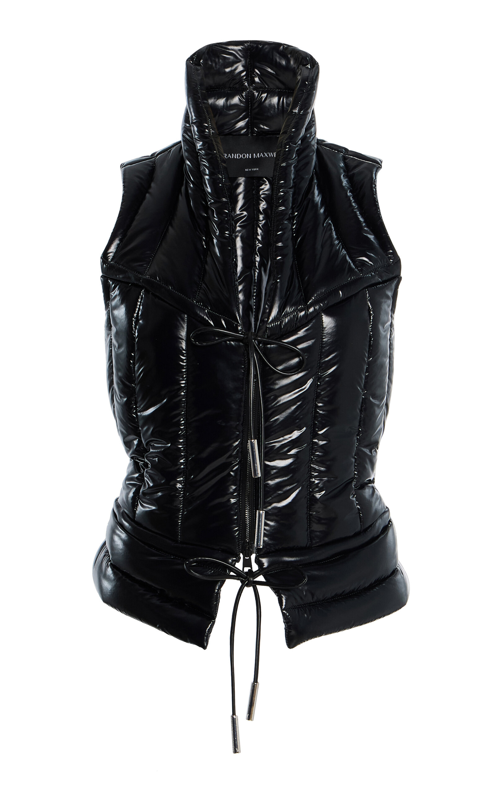 Brandon Maxwell The Maria Padded Water-resistant Gilet Vest In Black